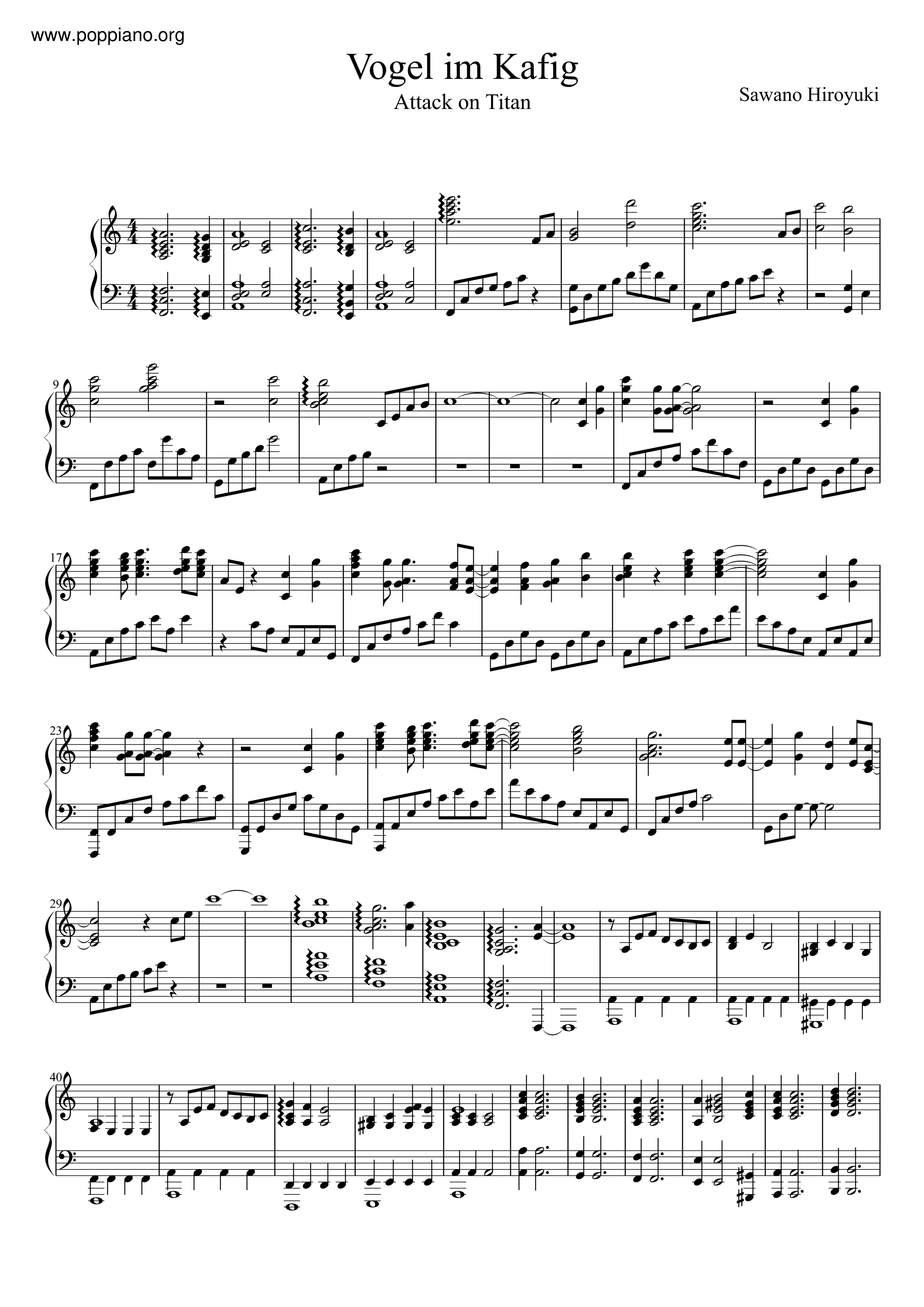 Vogel Im Käfig Score