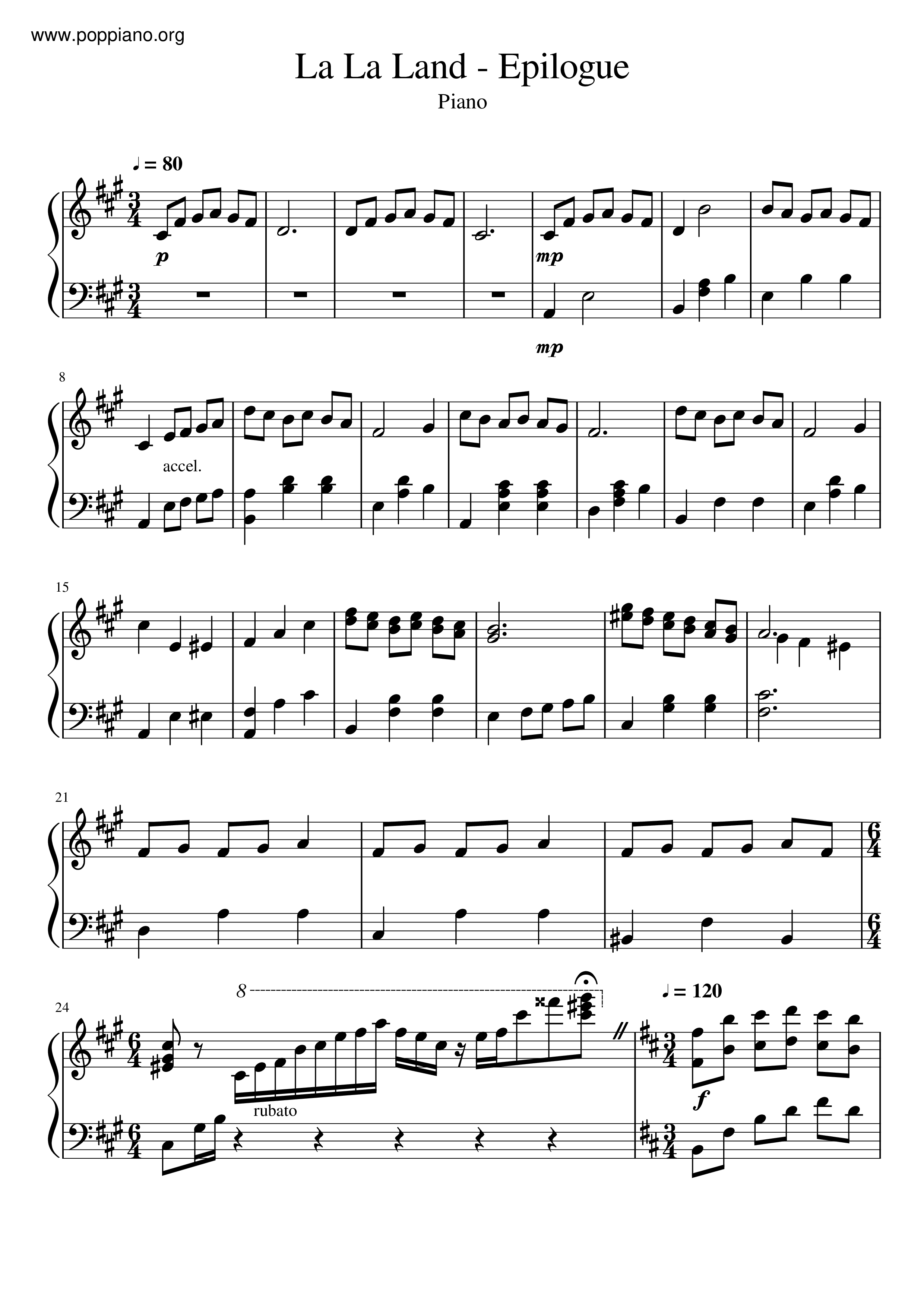 Justin Hurwitz La La Land Epilogue pdf Justin Hurwitz La La Land Epilogue pdf