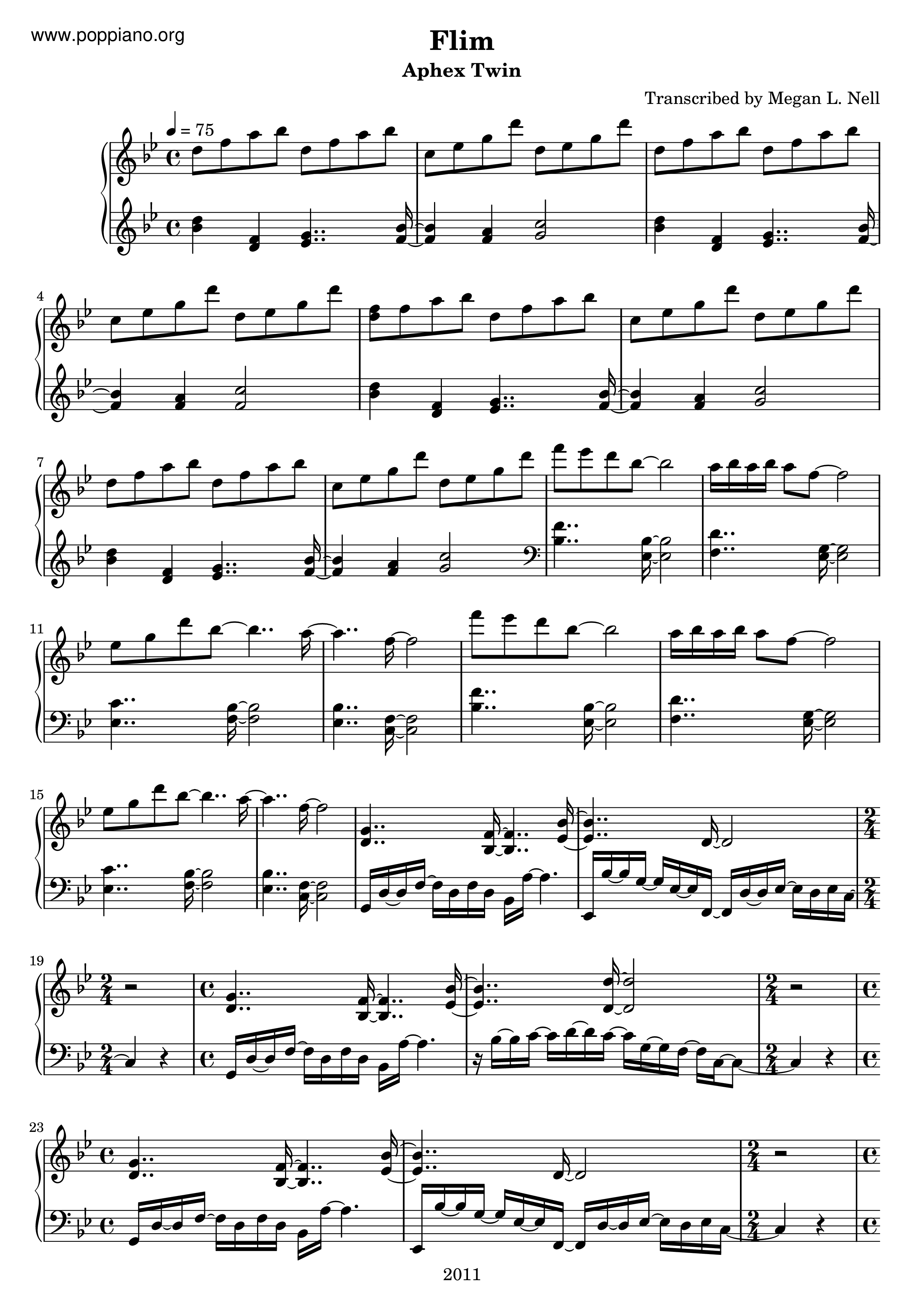 ☆ Aphex Twin-Flim Sheet Music pdf, - Free Score Download ☆