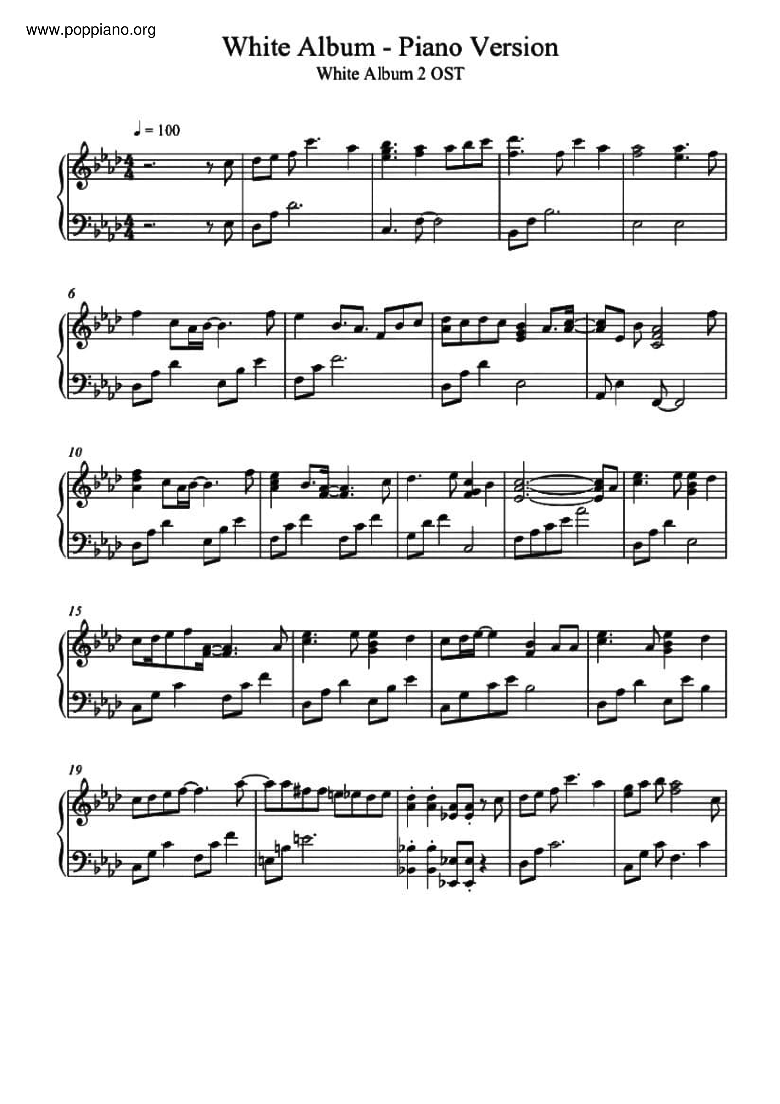 White Album Score