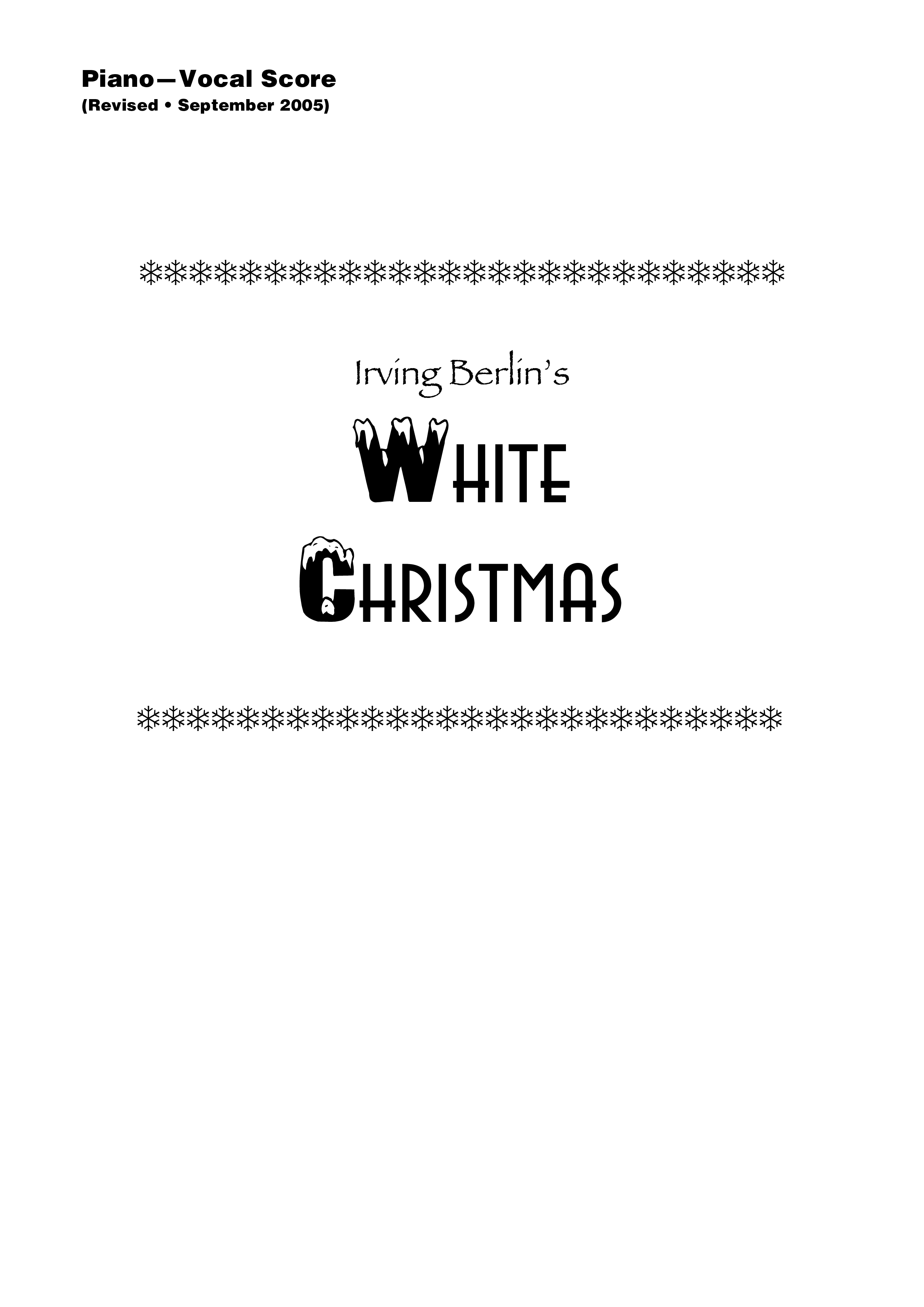 White Christmas Score