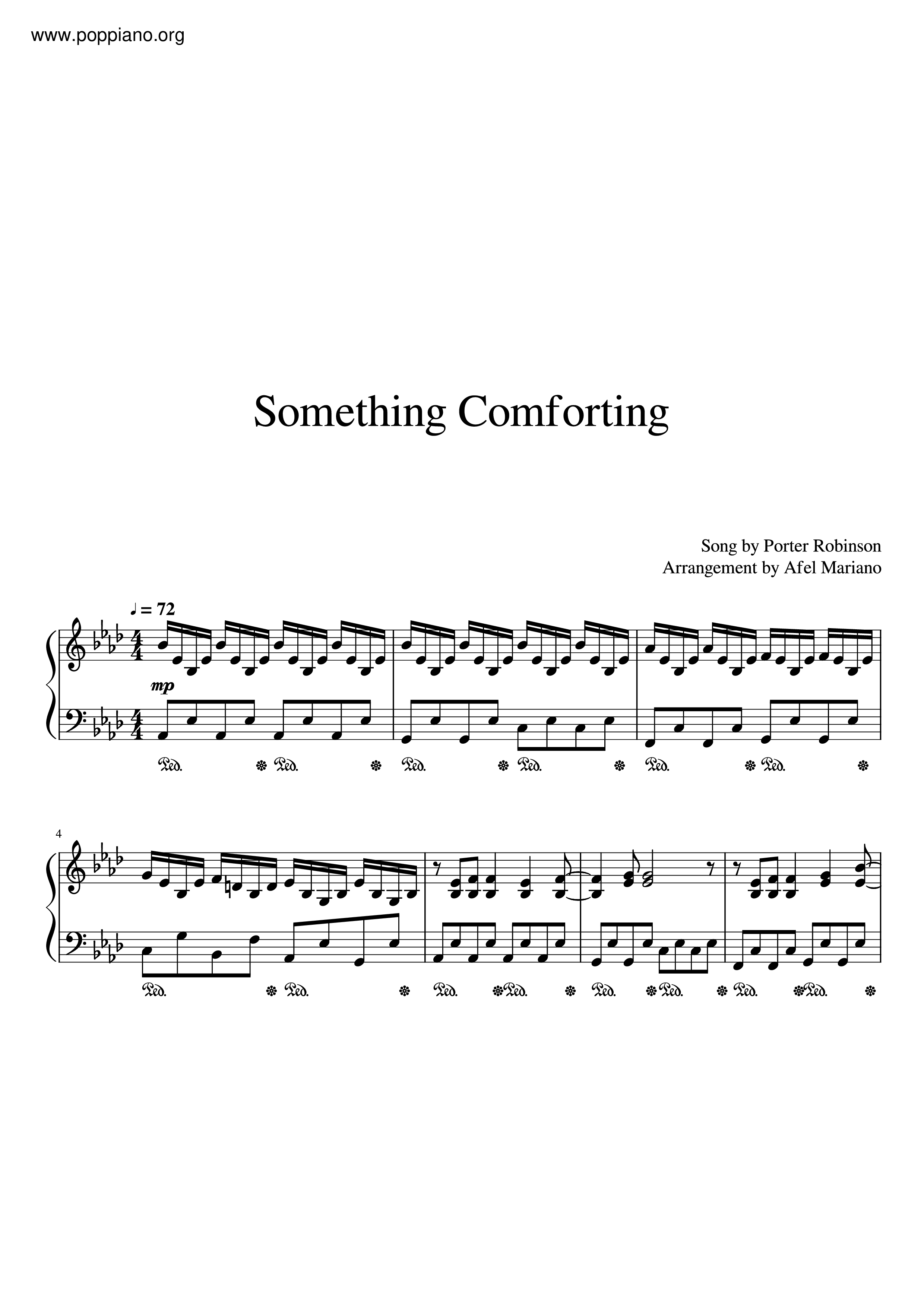 Something Comforting琴譜