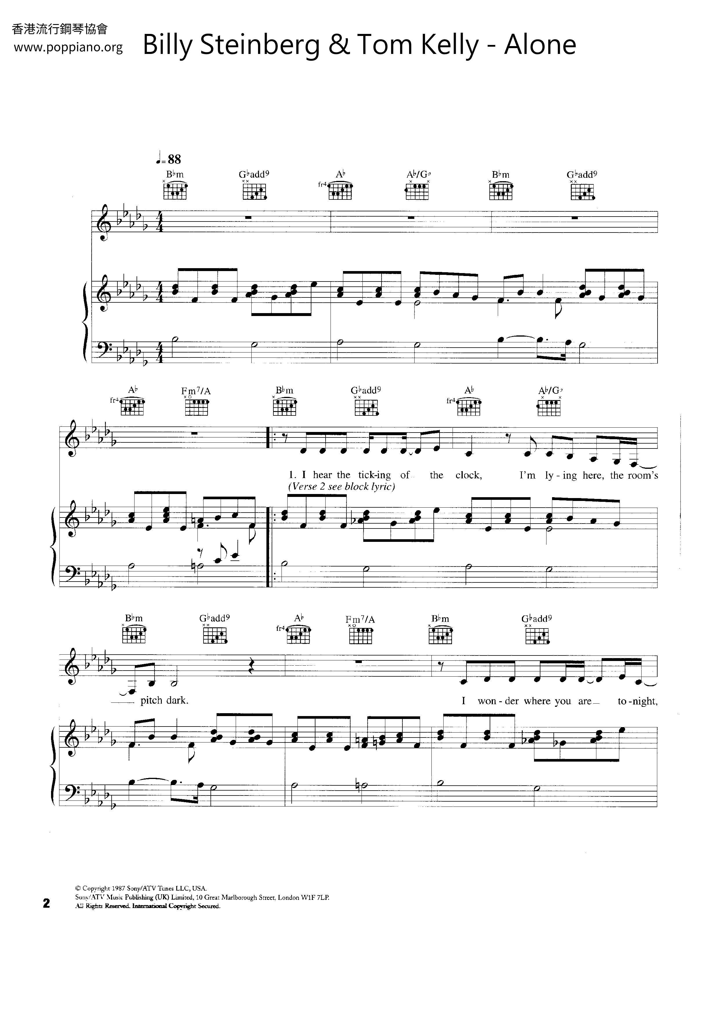 ☆ Heart-Alone Sheet Music pdf, - Free Score Download ☆