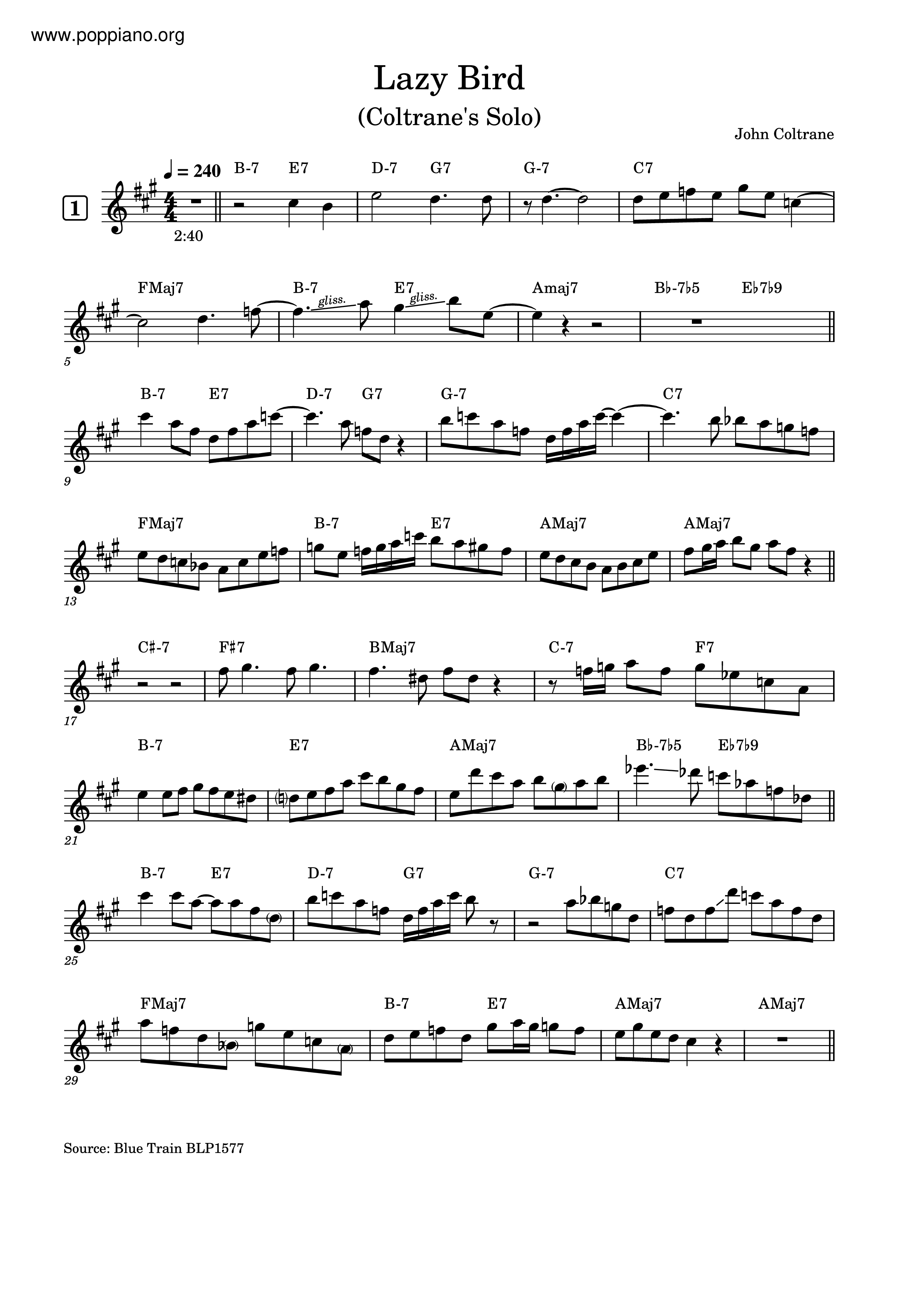 John coltrane lazy bird pdf 