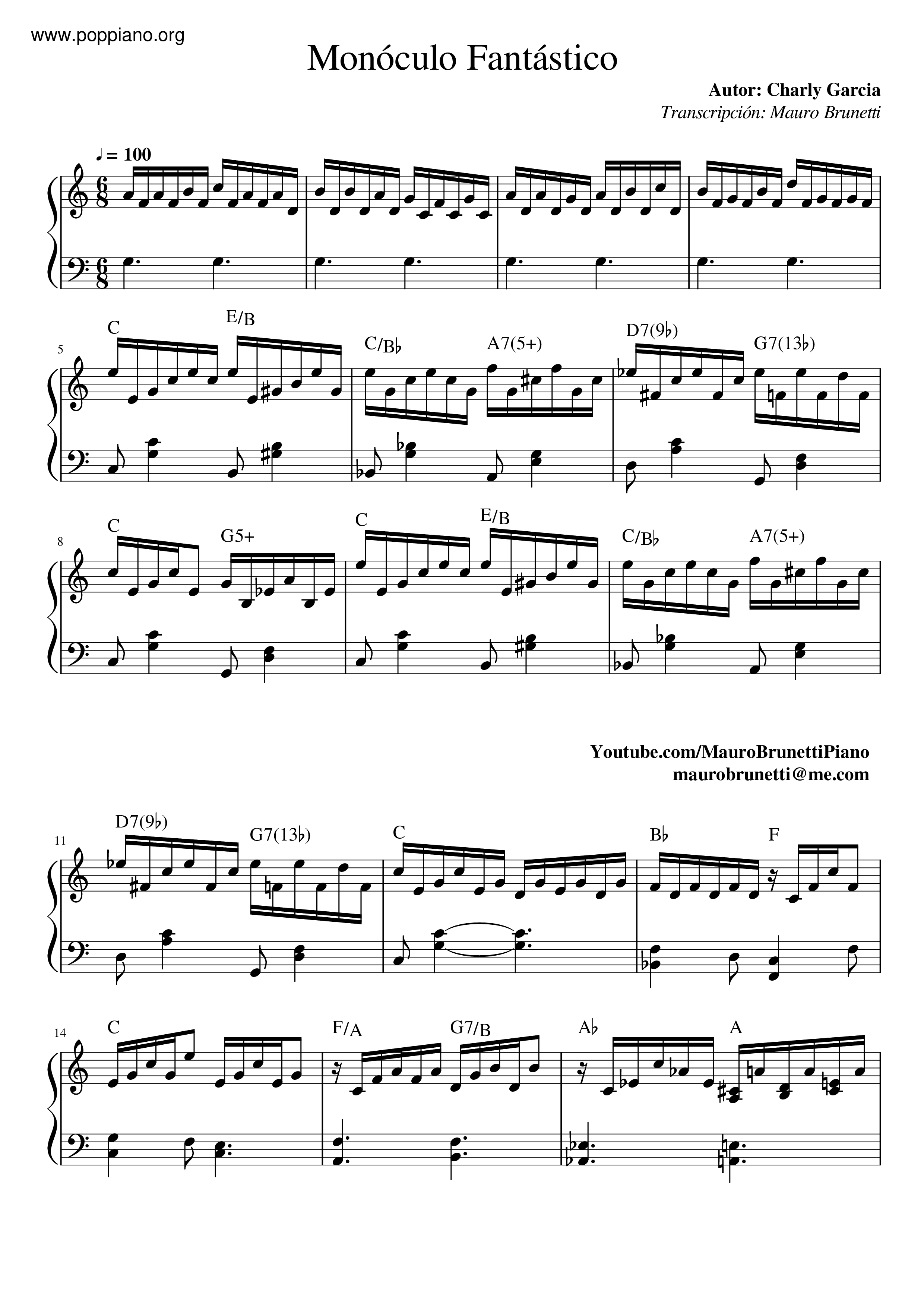 Monóculo Fantástico Score