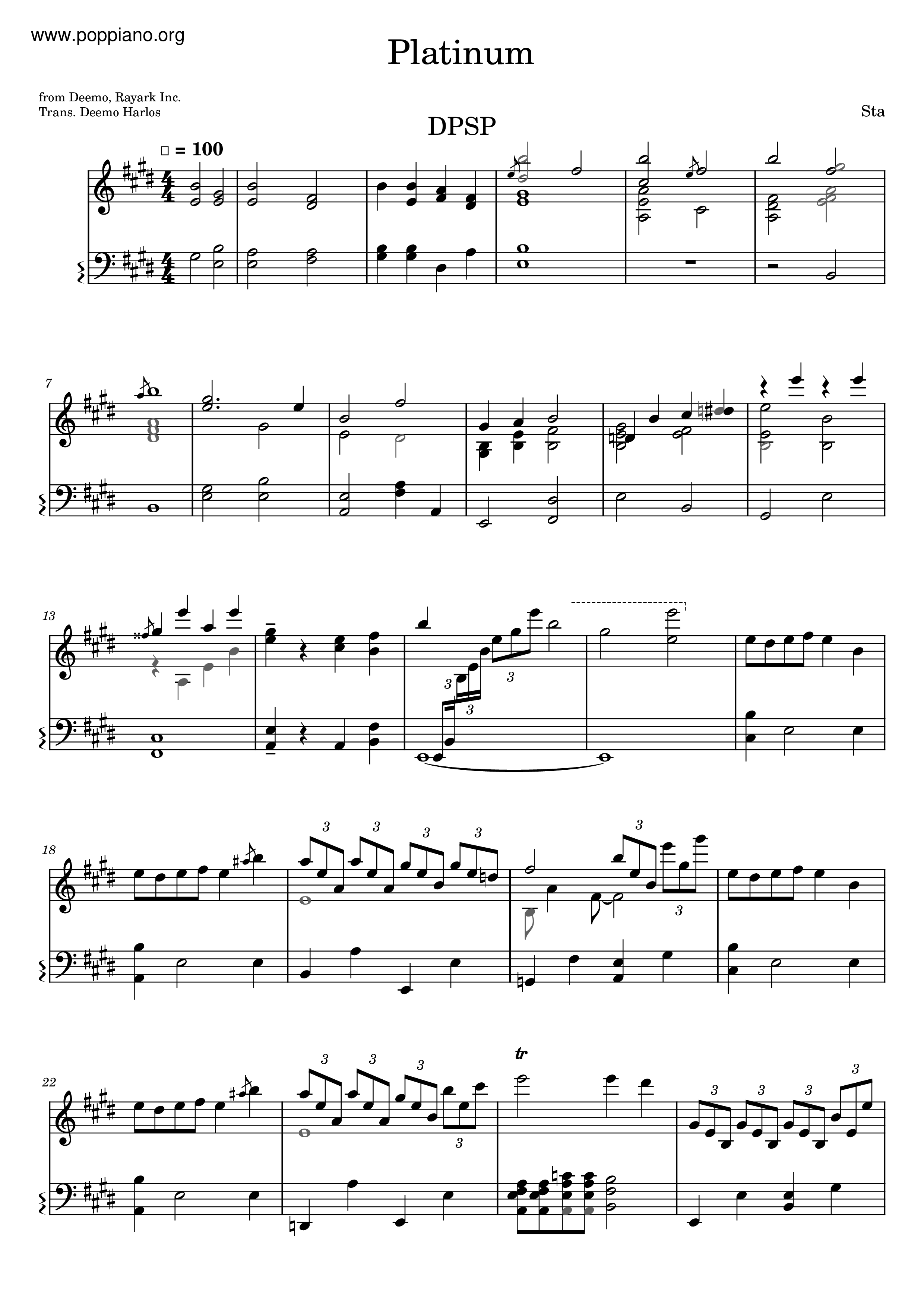 Deemo - Platinum Score