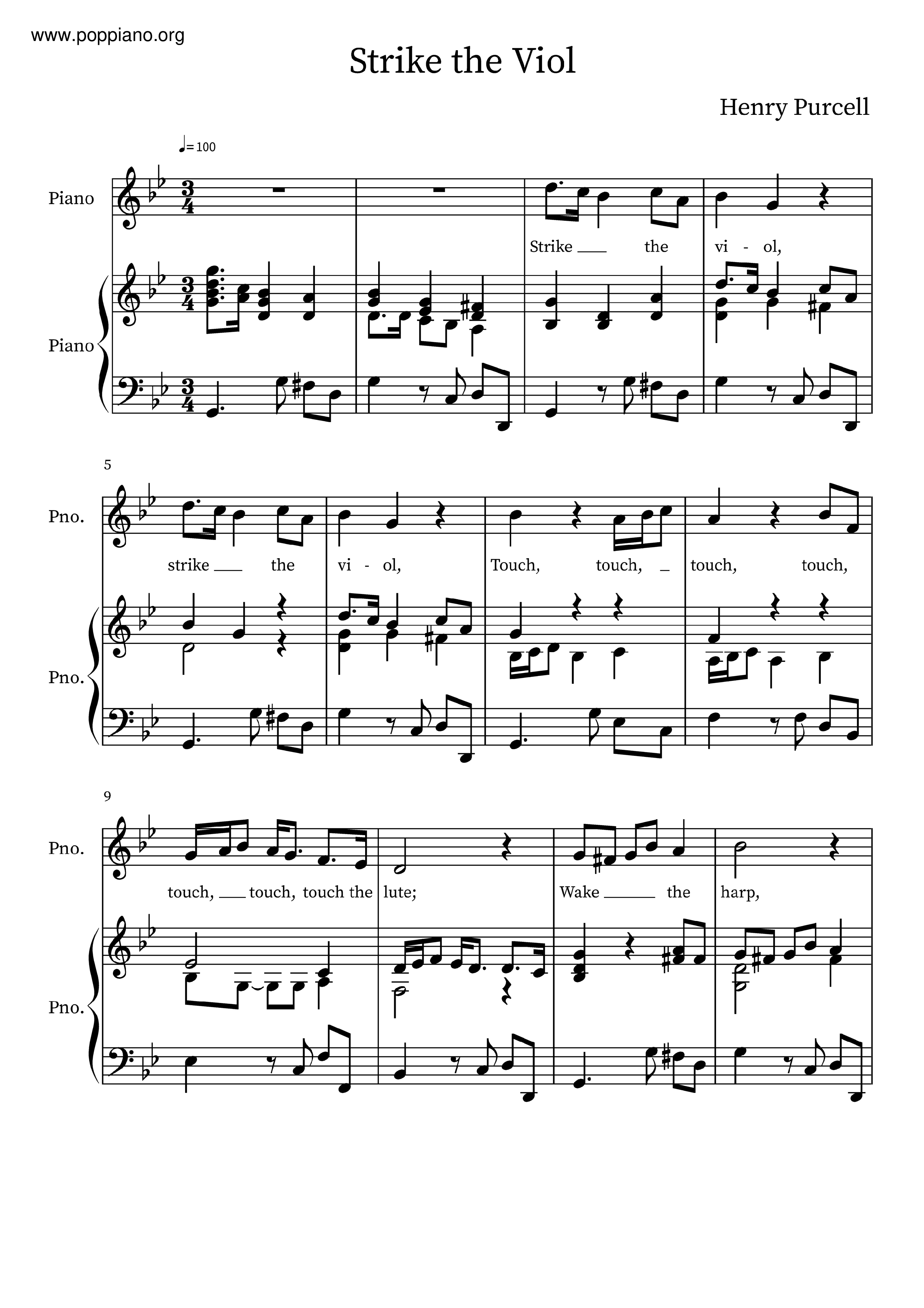 Strike The Viol Score