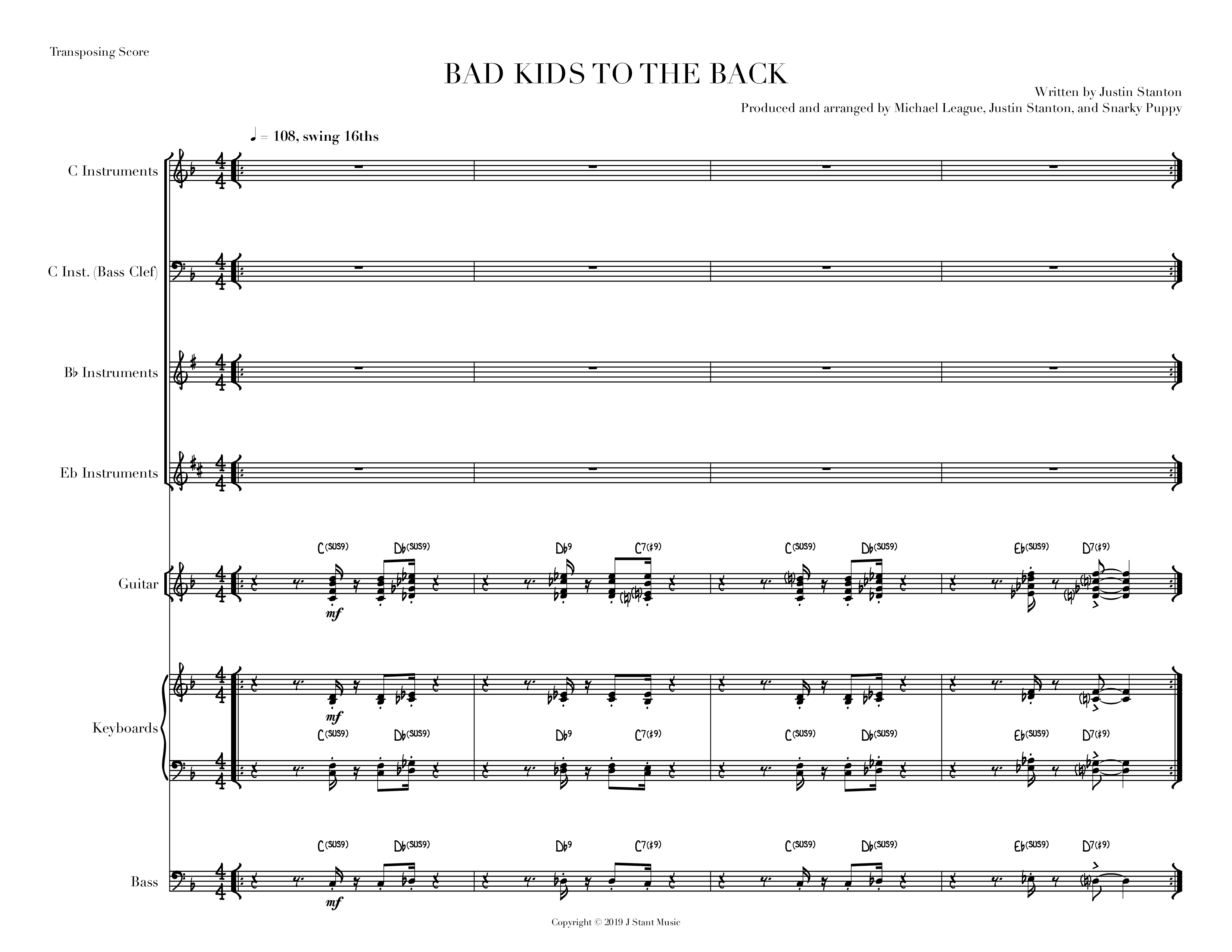 Bad Kids To The Backピアノ譜