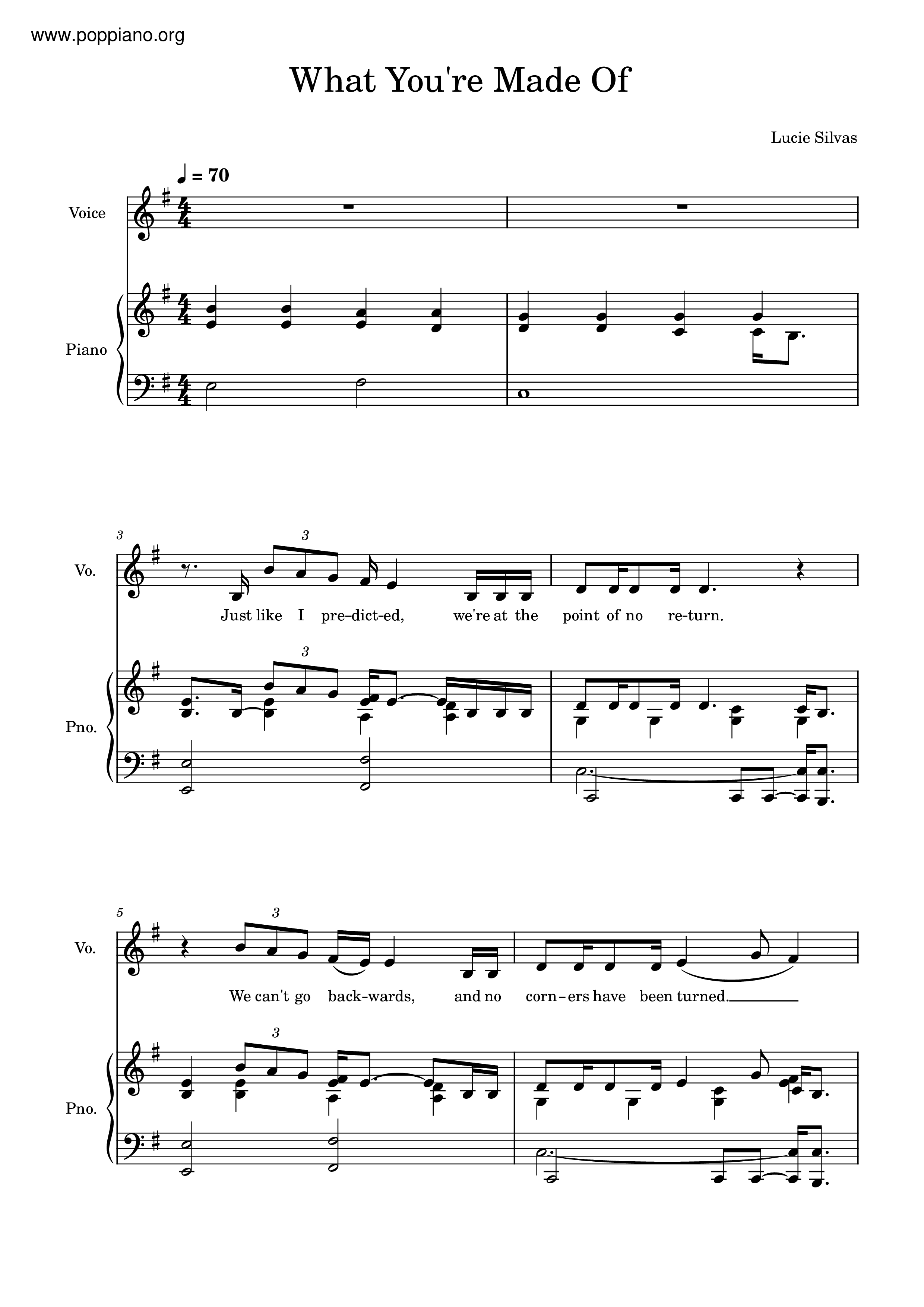 What You're Made Of Score