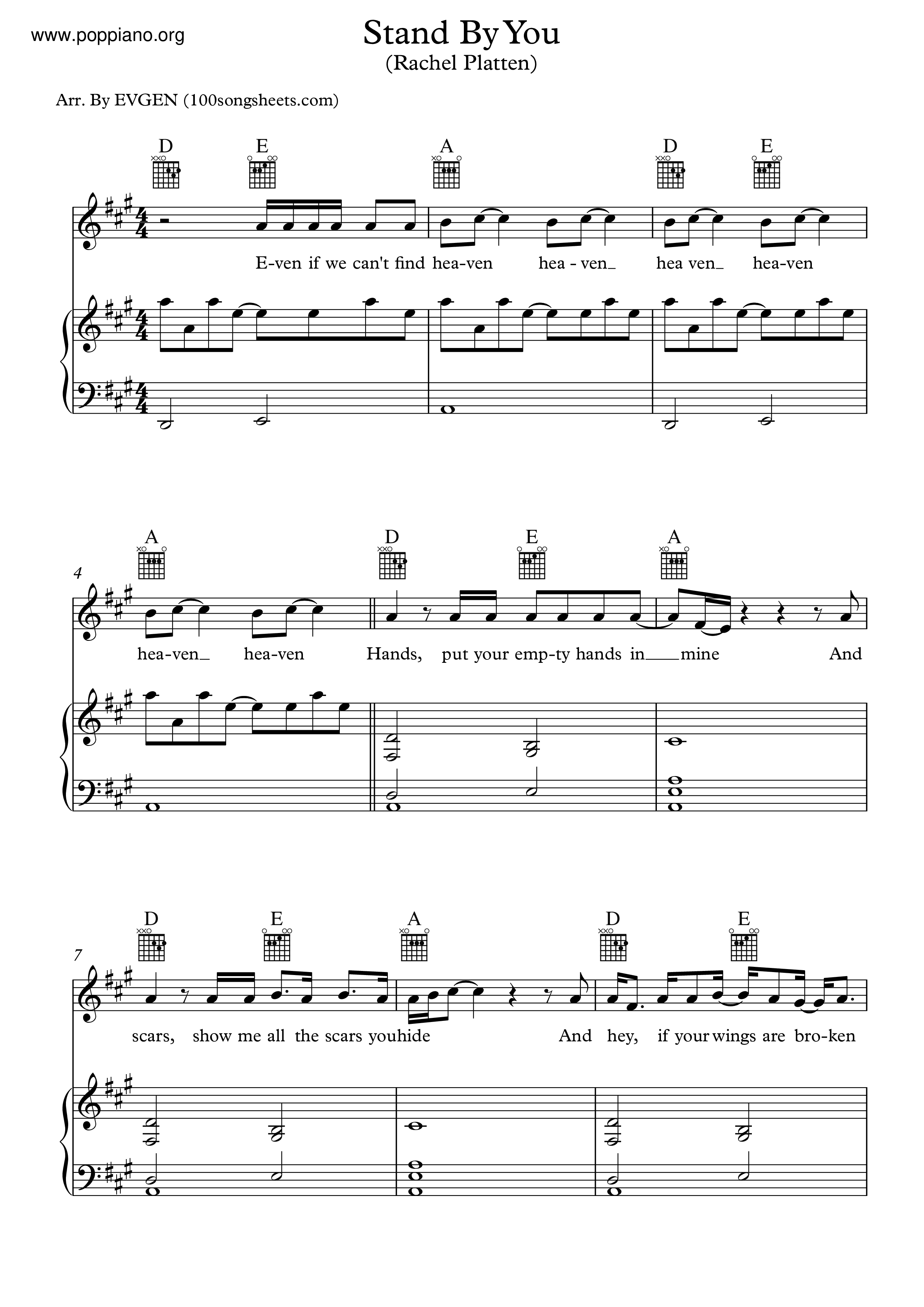 Stand By You Score