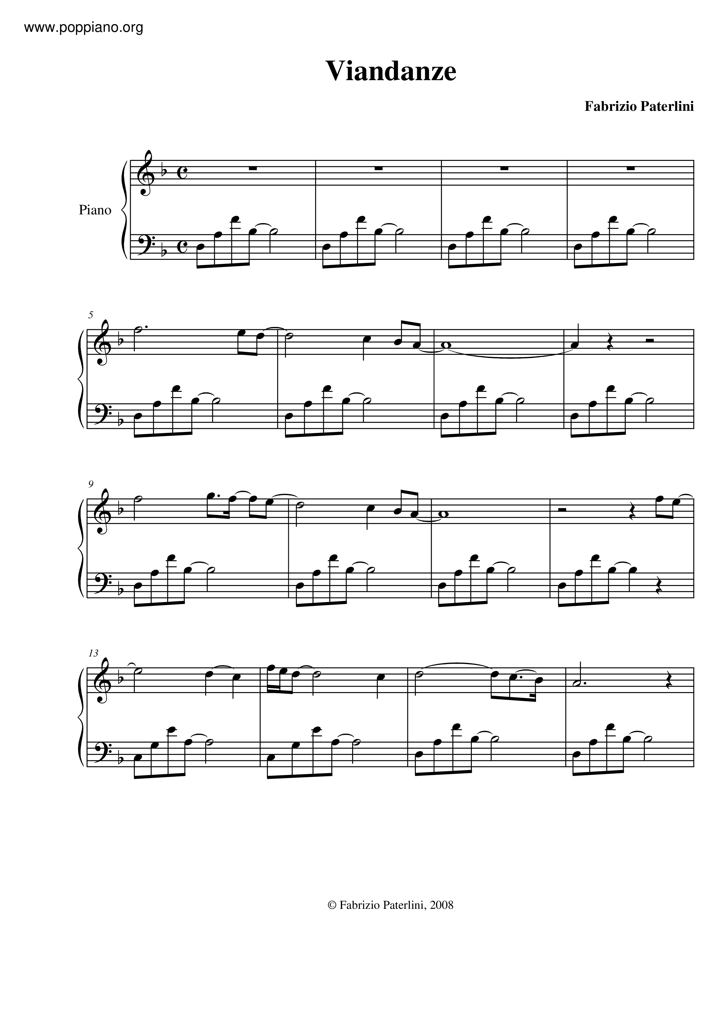 Viandanze琴譜