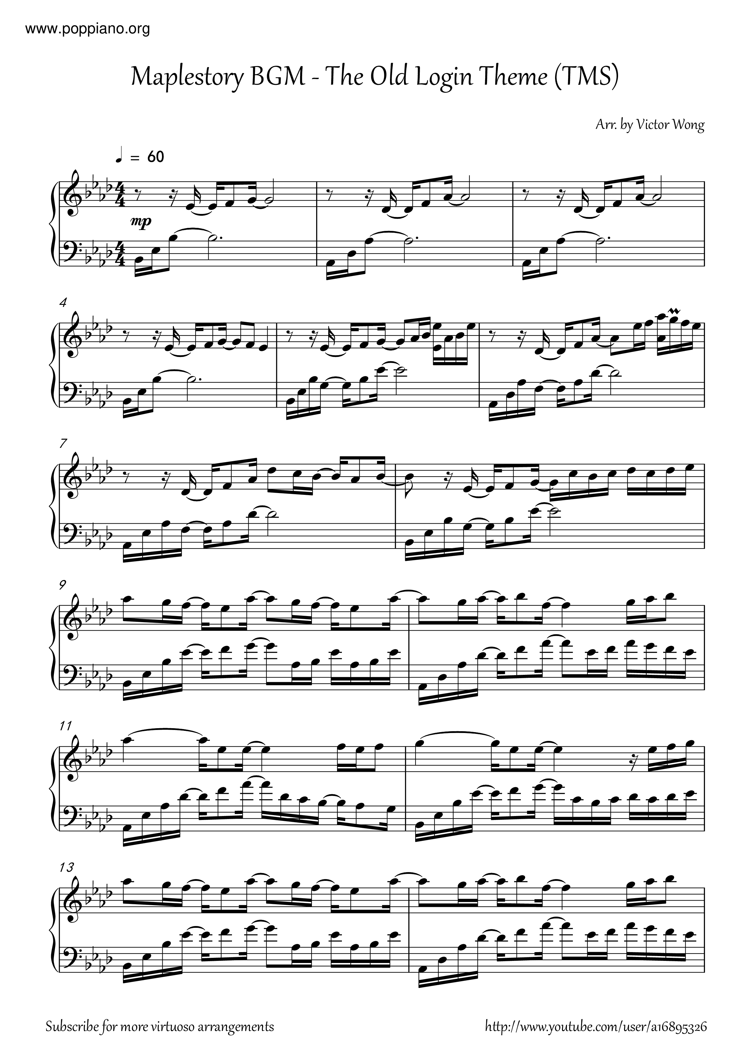 Maplestory - The Old Login Theme Score