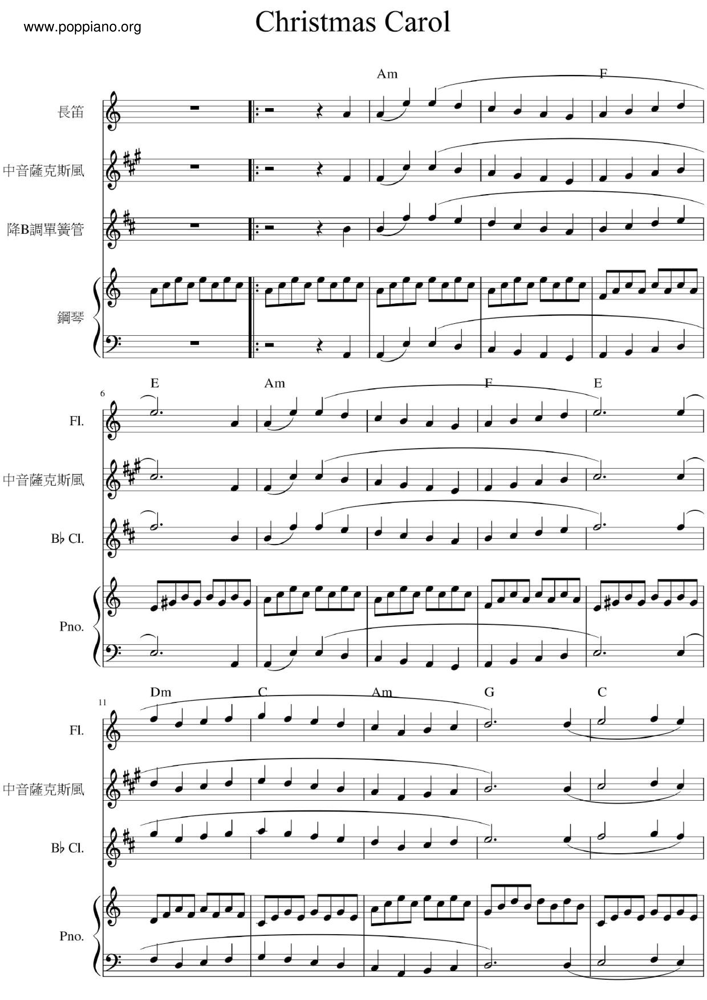 Christmas Carol琴譜