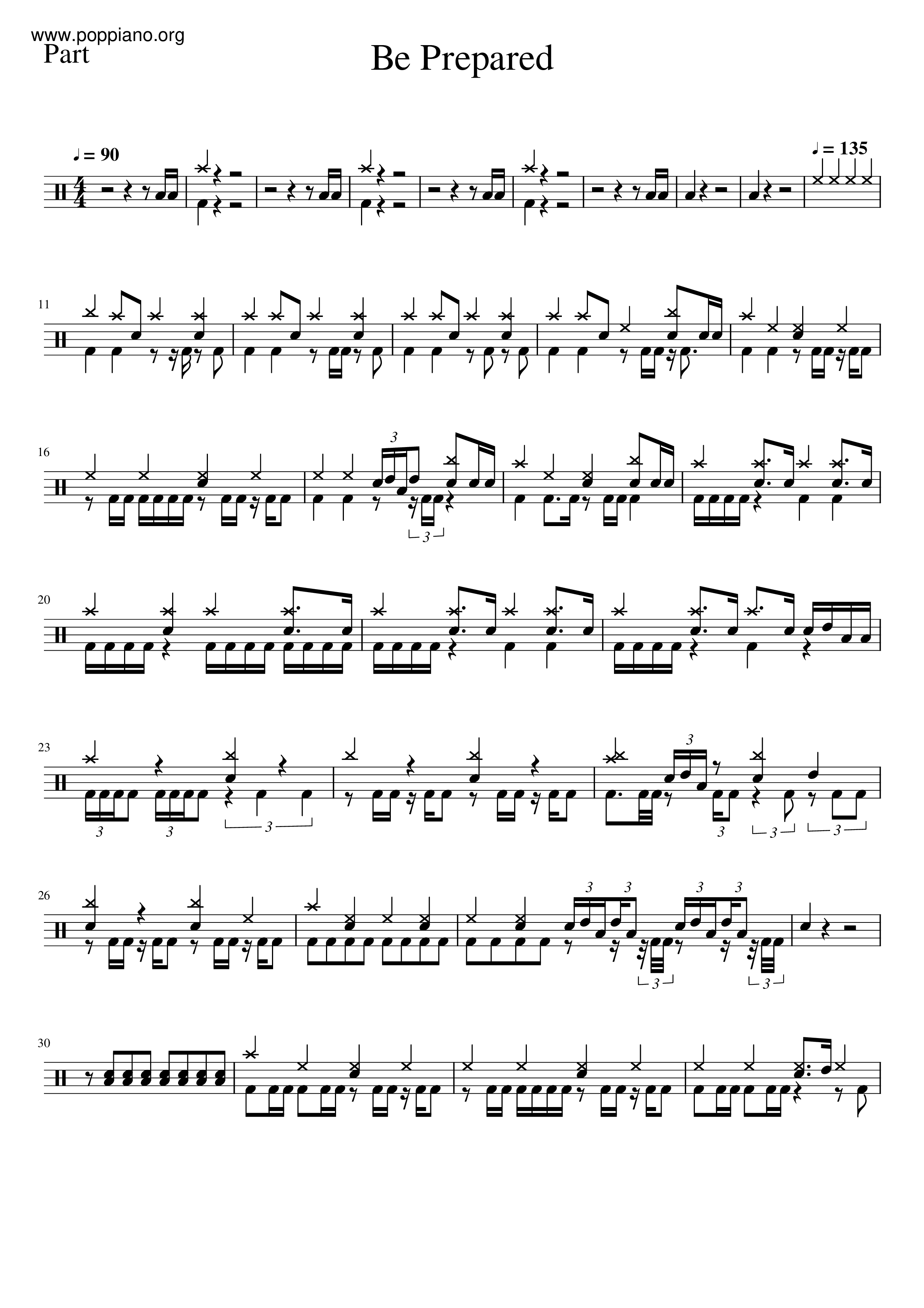 My Sacrifice (Drum transcription) - Download Sheet Music PDF file