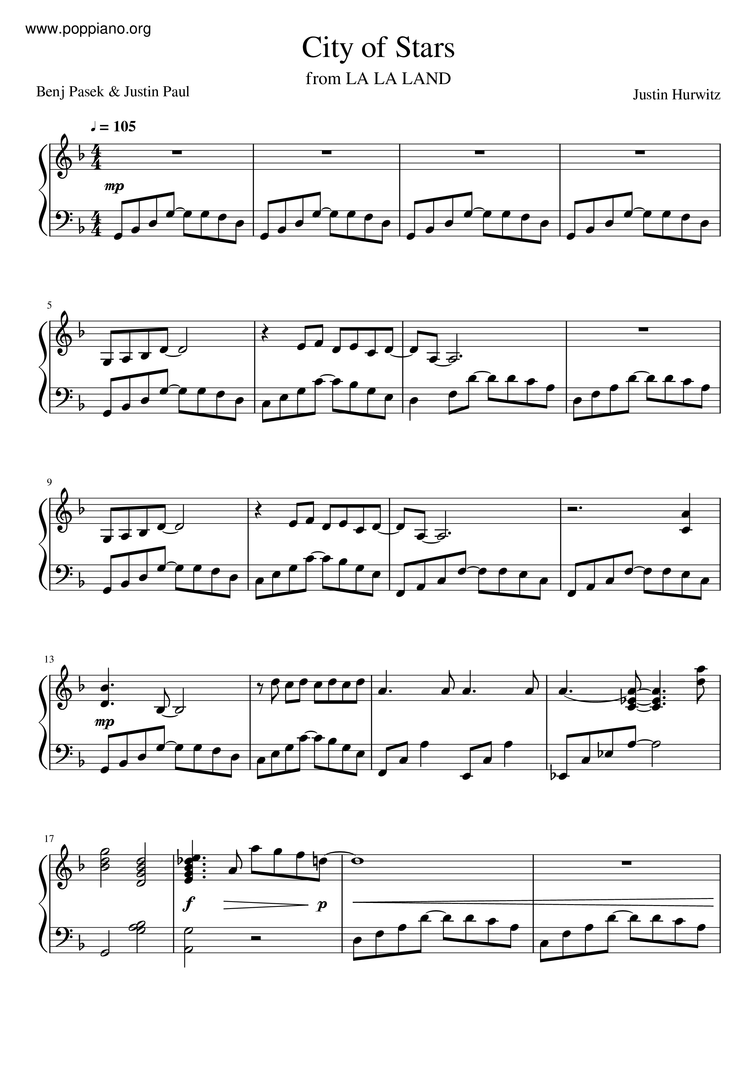 ☆ Demi Lovato-La La Land - City Of Stars Sheet Music pdf, - Free Score  Download ☆