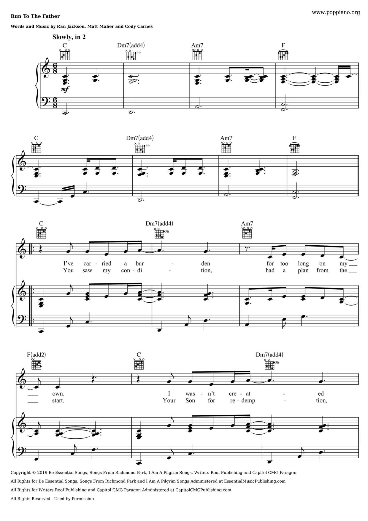 Run To The Father Score