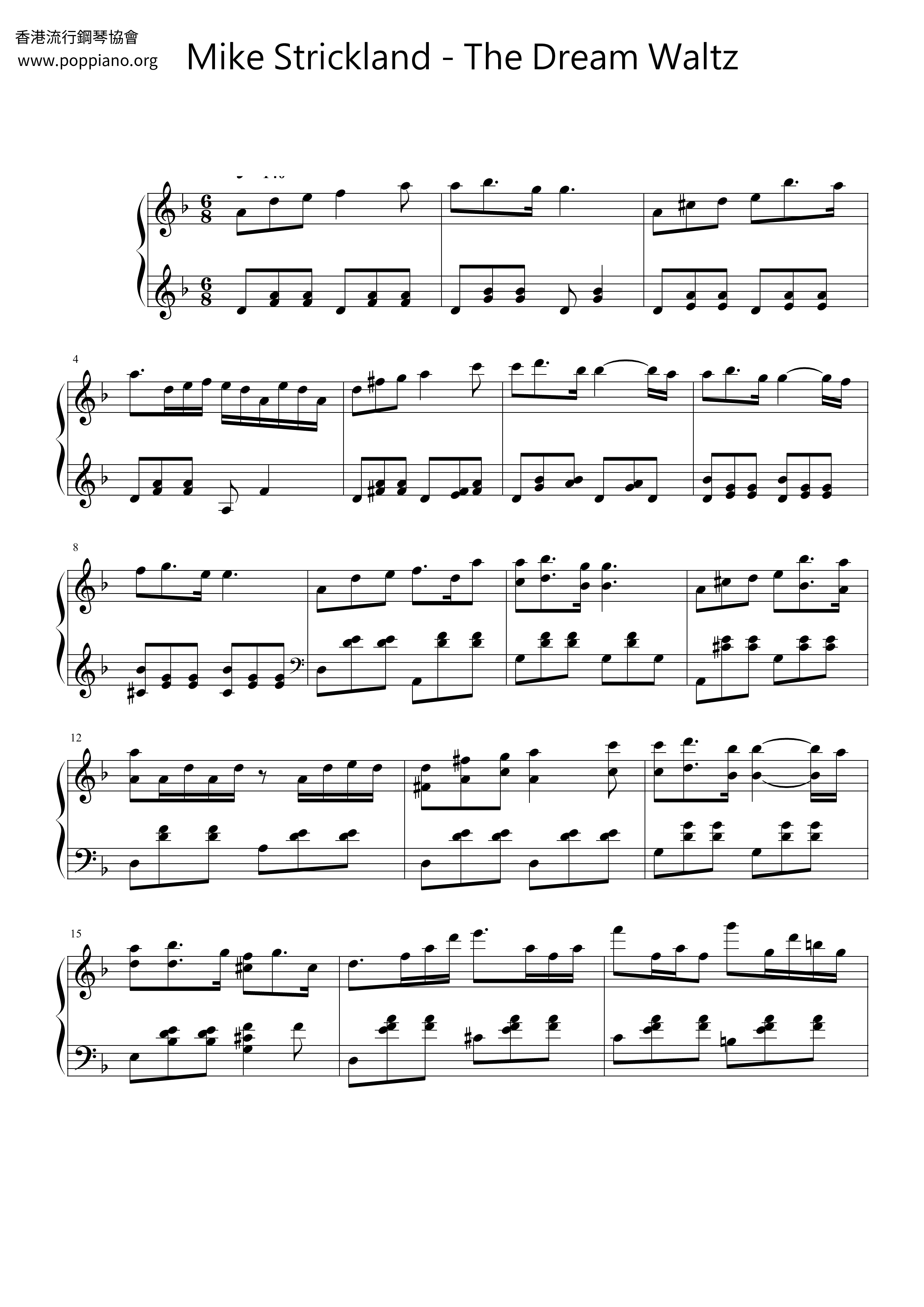 The Dream Waltz Score