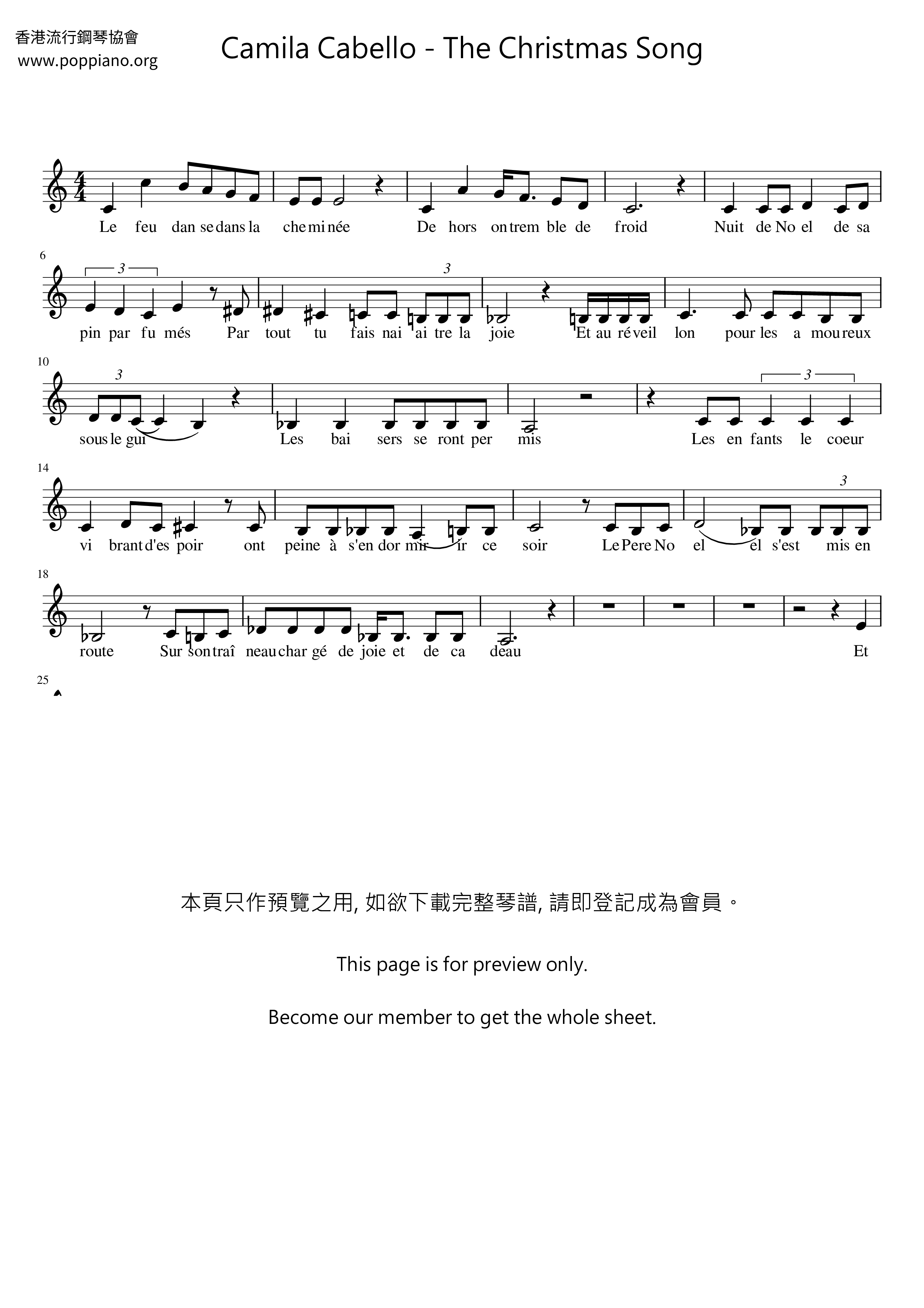 The Christmas Song Score