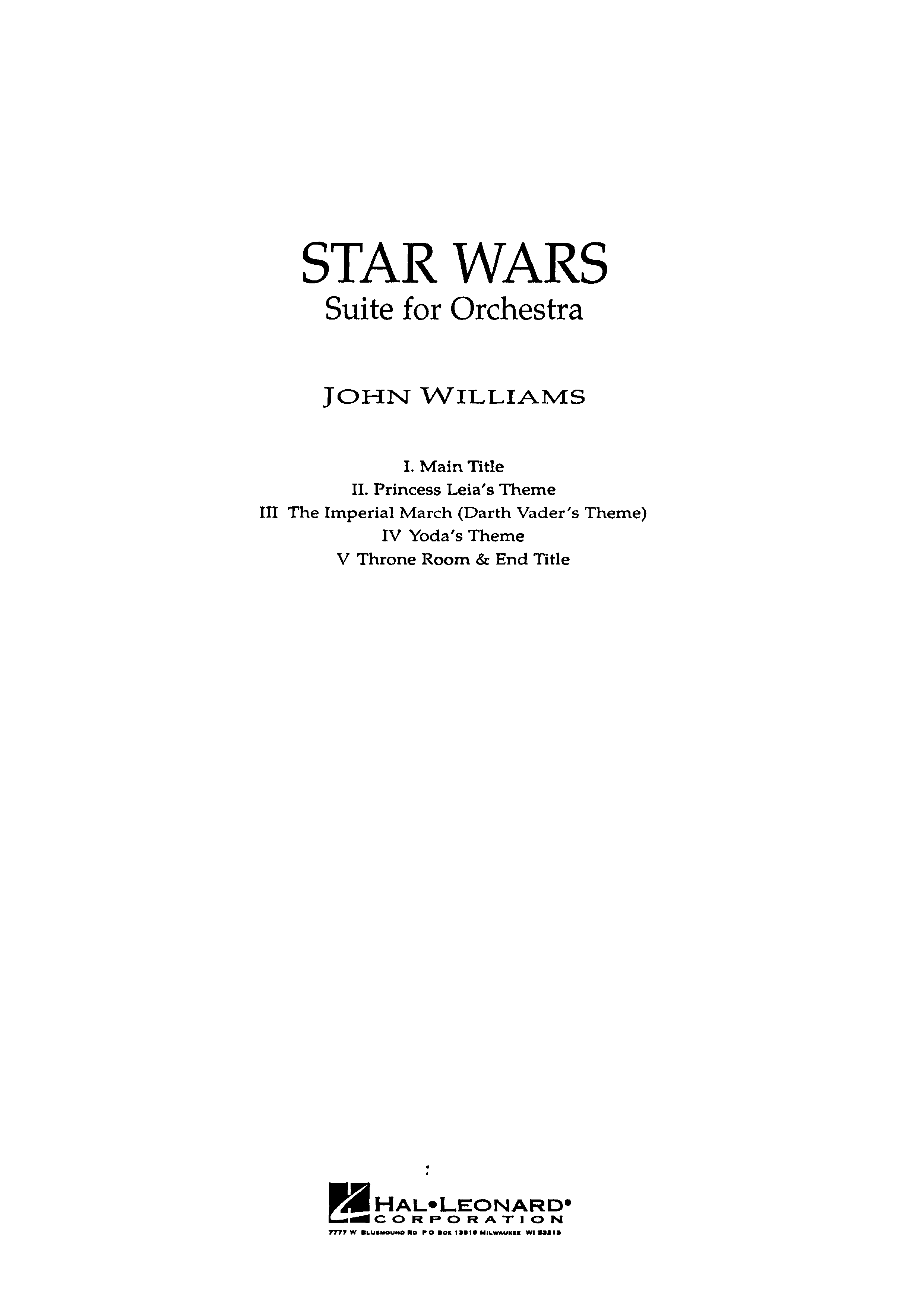Star Wars Main Theme琴谱