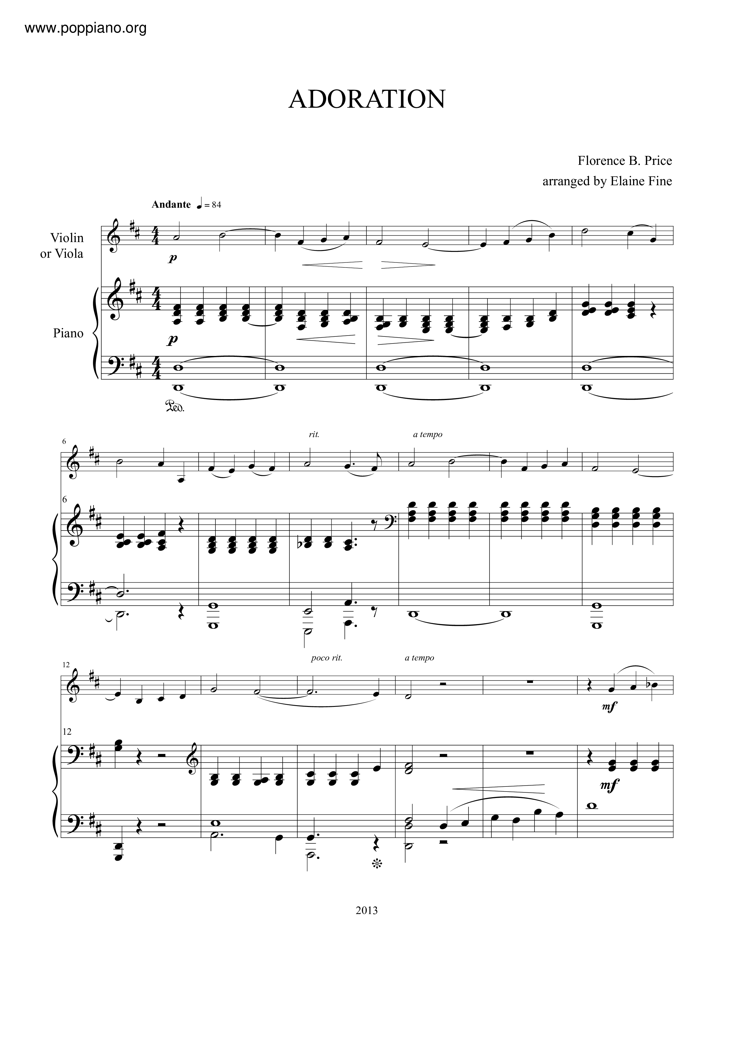 Adoration Score
