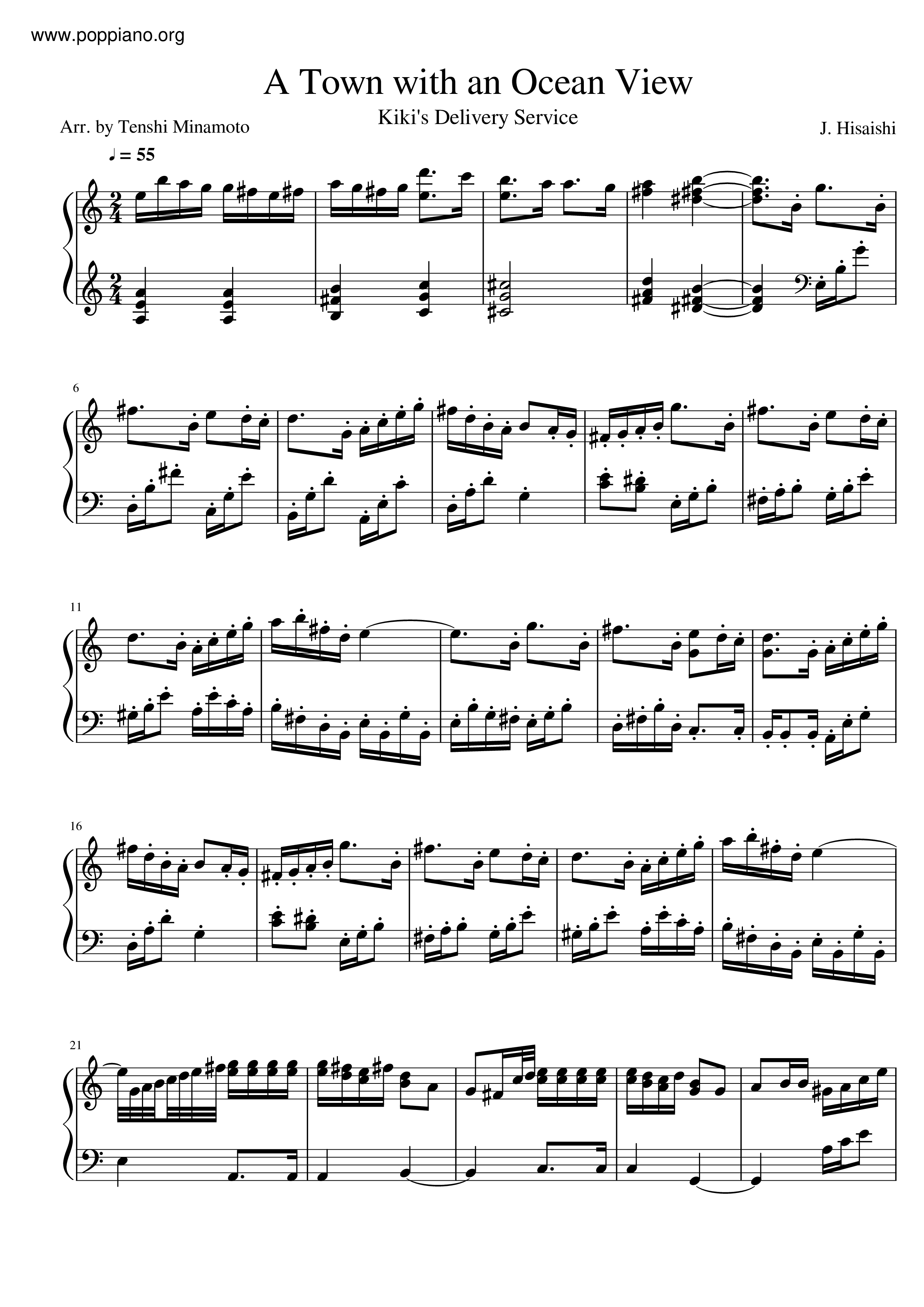 魔女宅急便 - A Town With An Ocean View Score