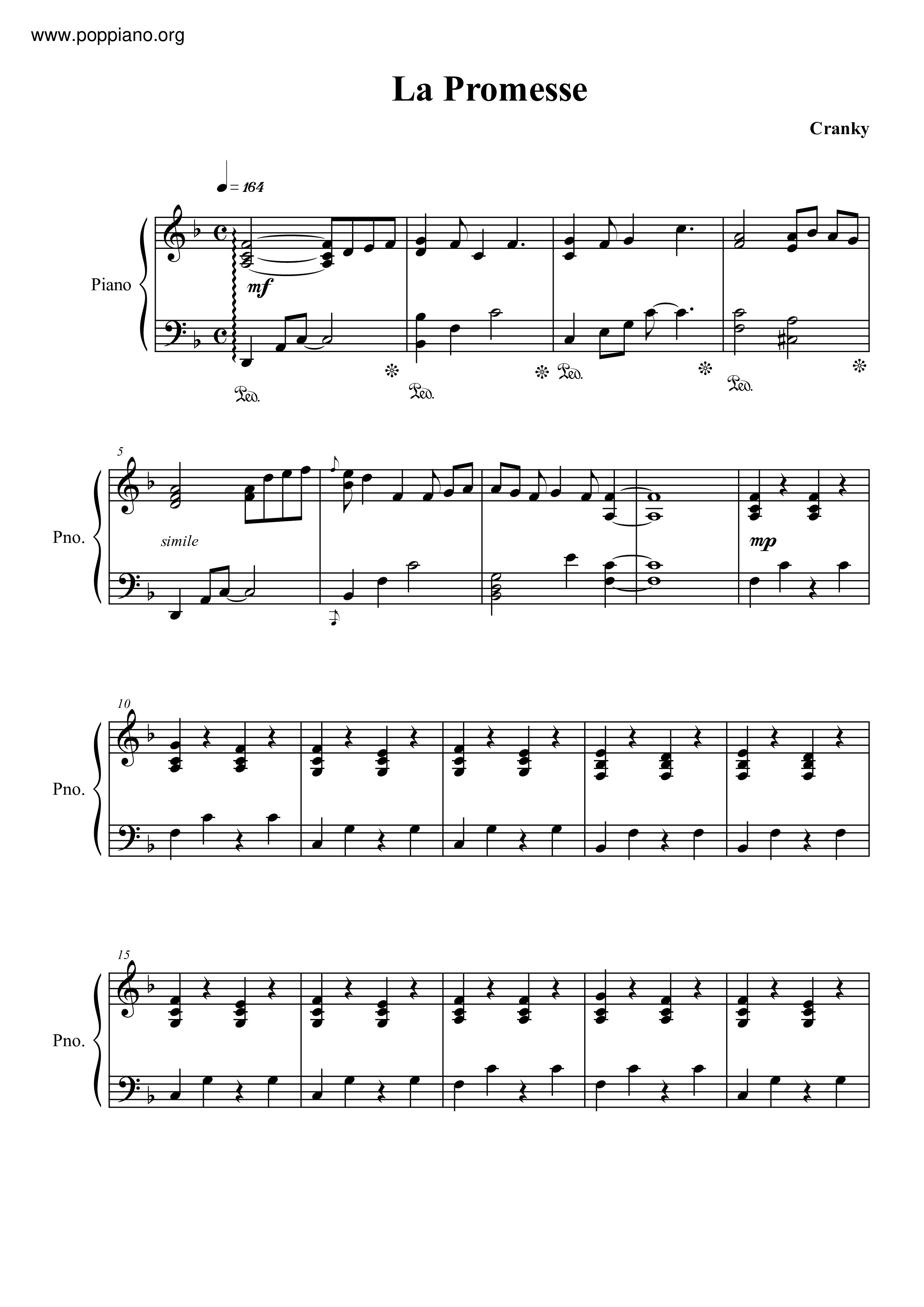 Deemo - La Promesseピアノ譜