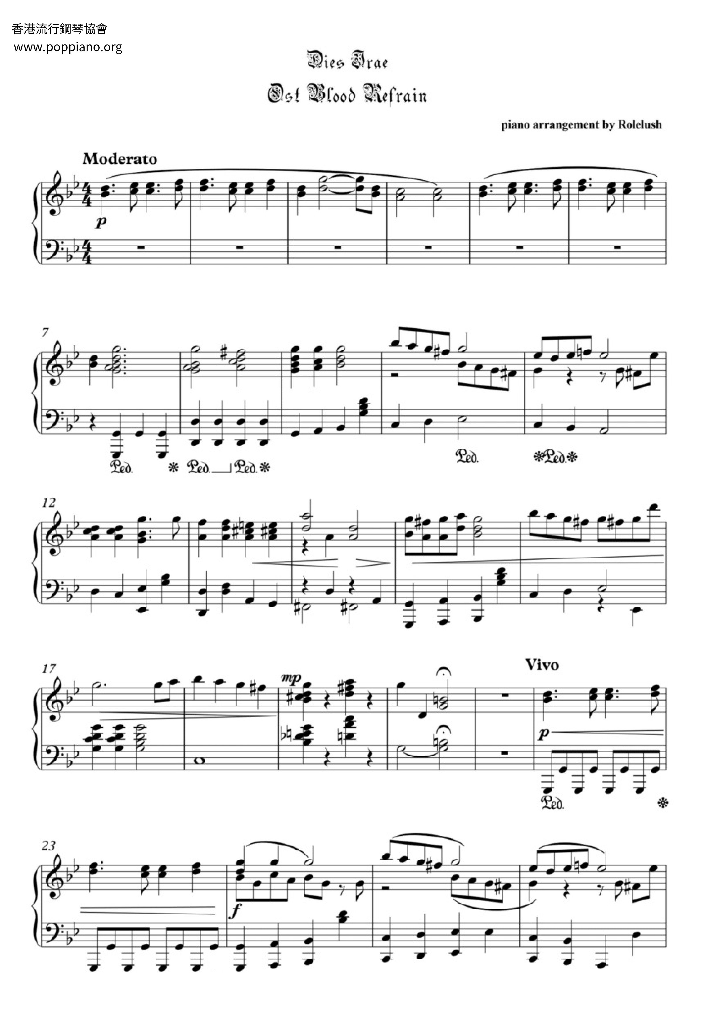 Dies Irae - Blood Refrain, Guillotine Song Score