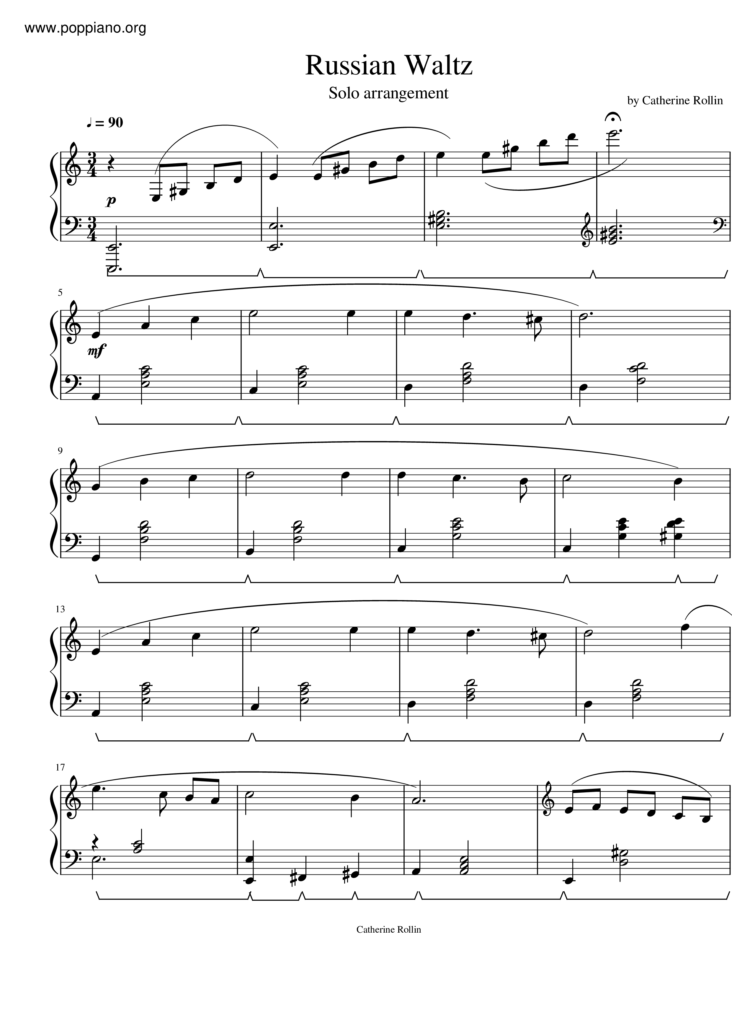 Russian Waltz琴谱