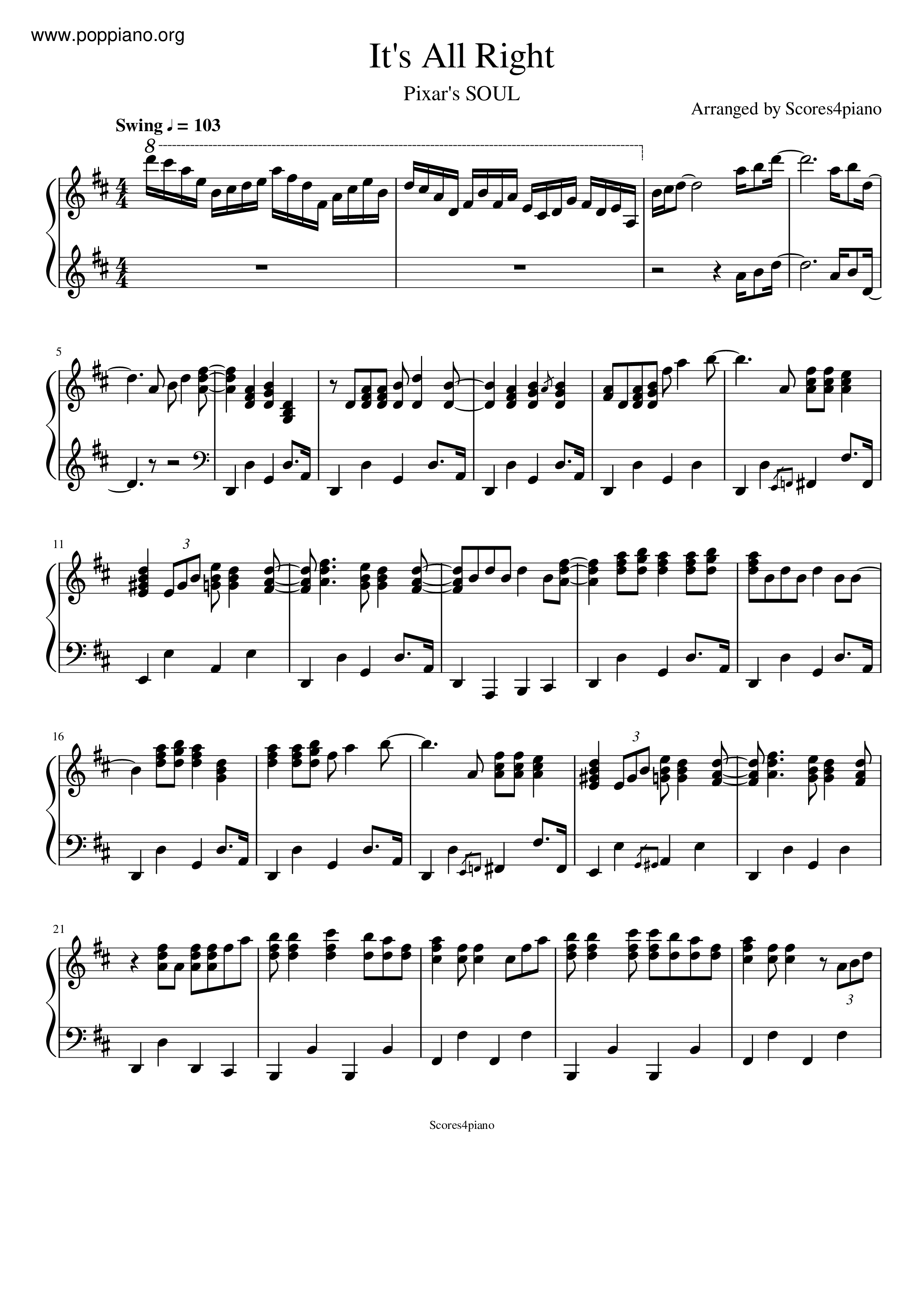 Soul - It's All Right Score