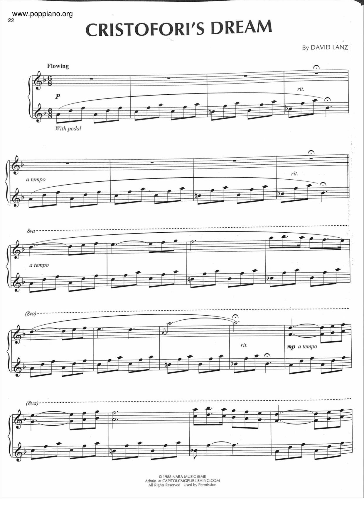 Cristofori's Dreamピアノ譜
