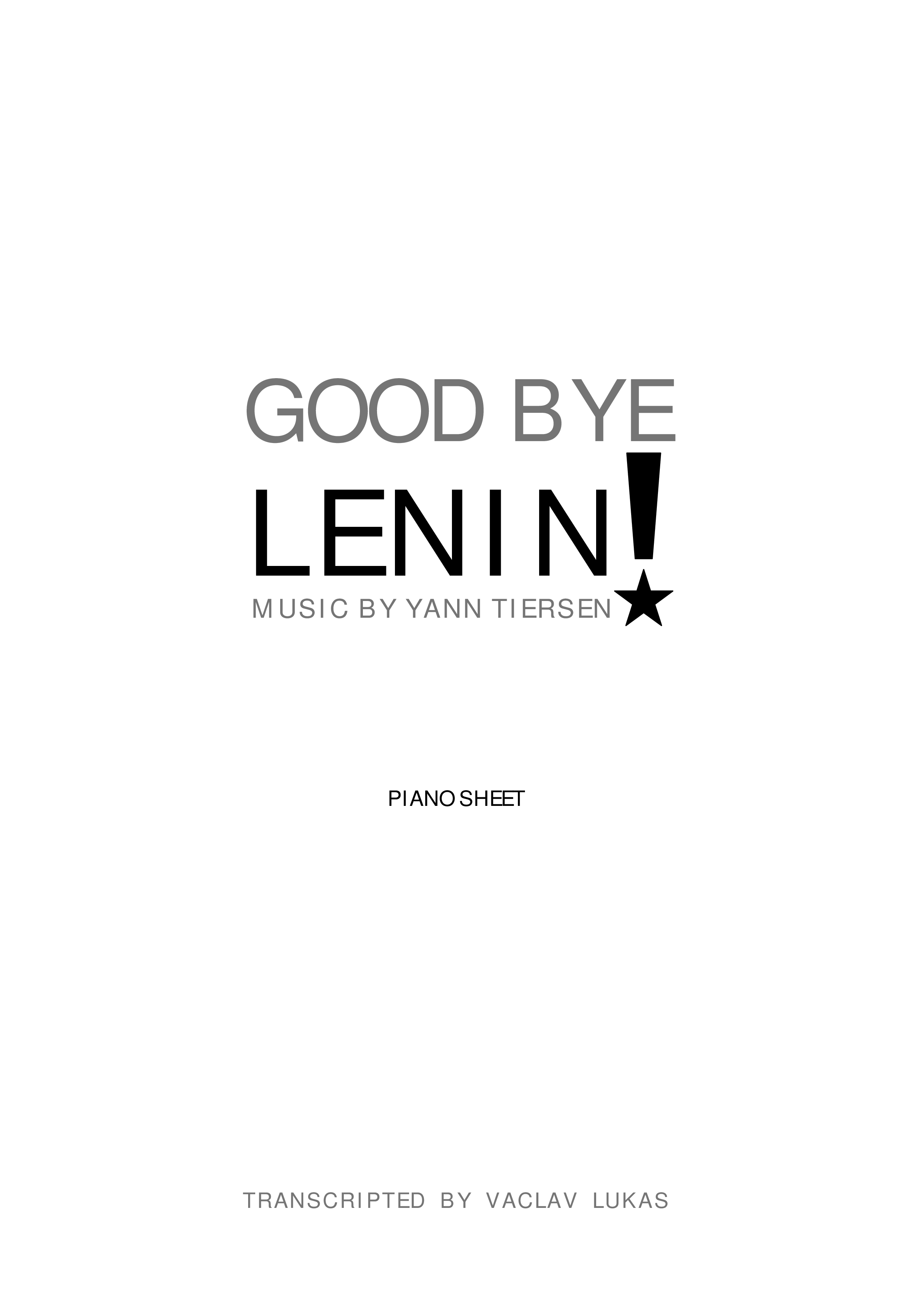 Goodbye Lenin琴譜