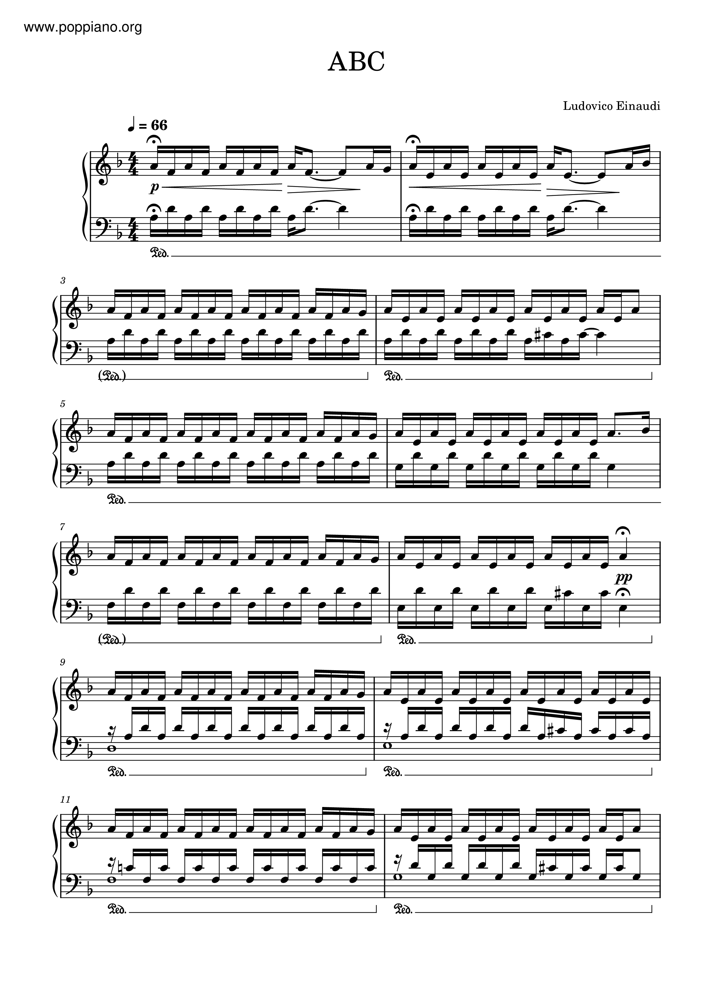 ☆ Ludovico Einaudi-Abc Sheet Music Pdf, - Free Score Download ☆