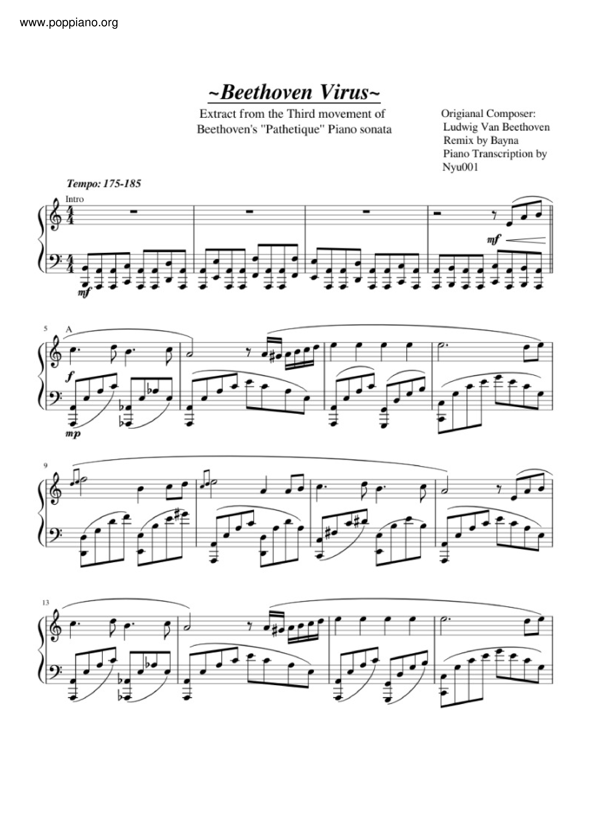 Beethoven Virus琴譜