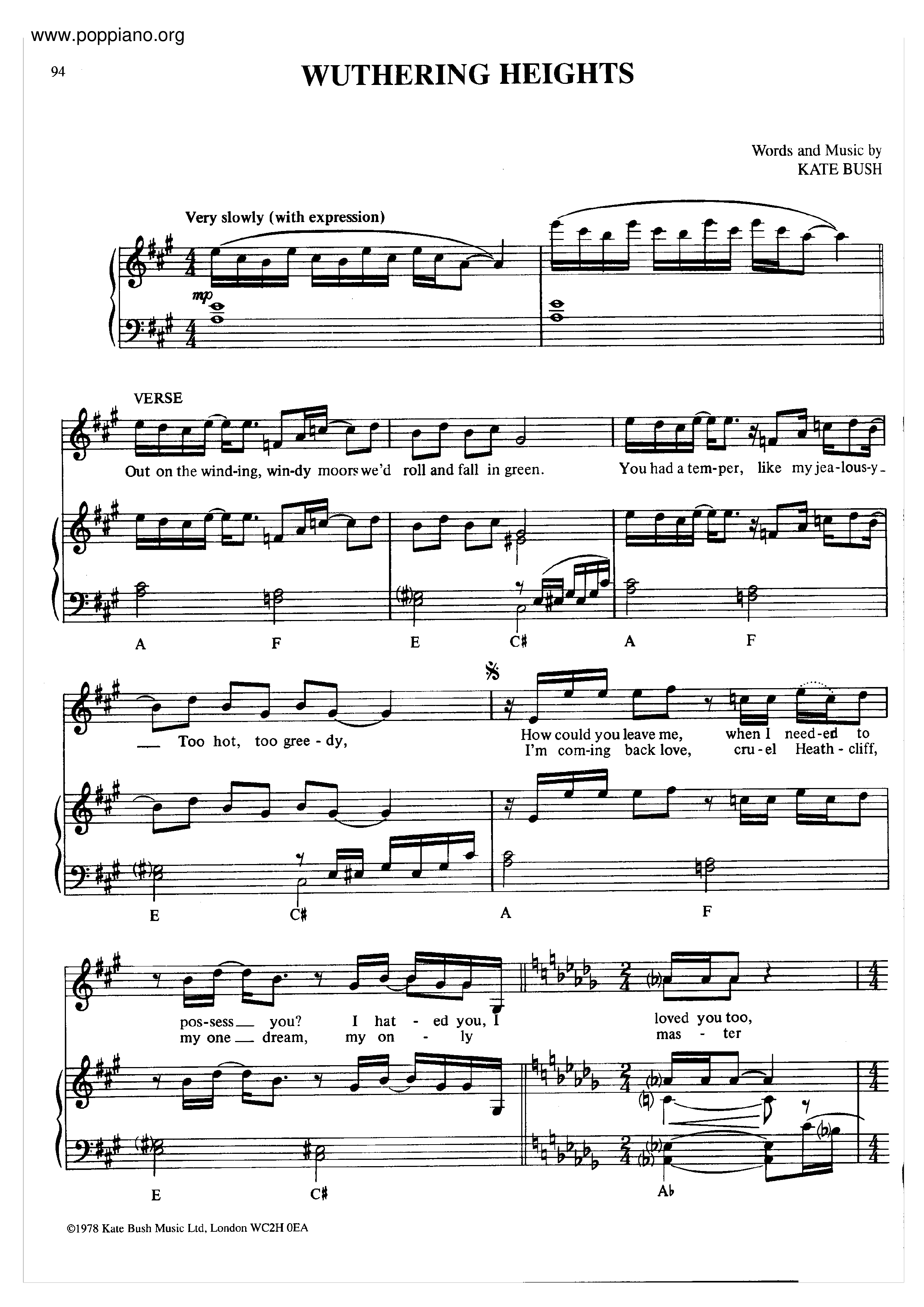 Wuthering Heights PDF Gakufu 