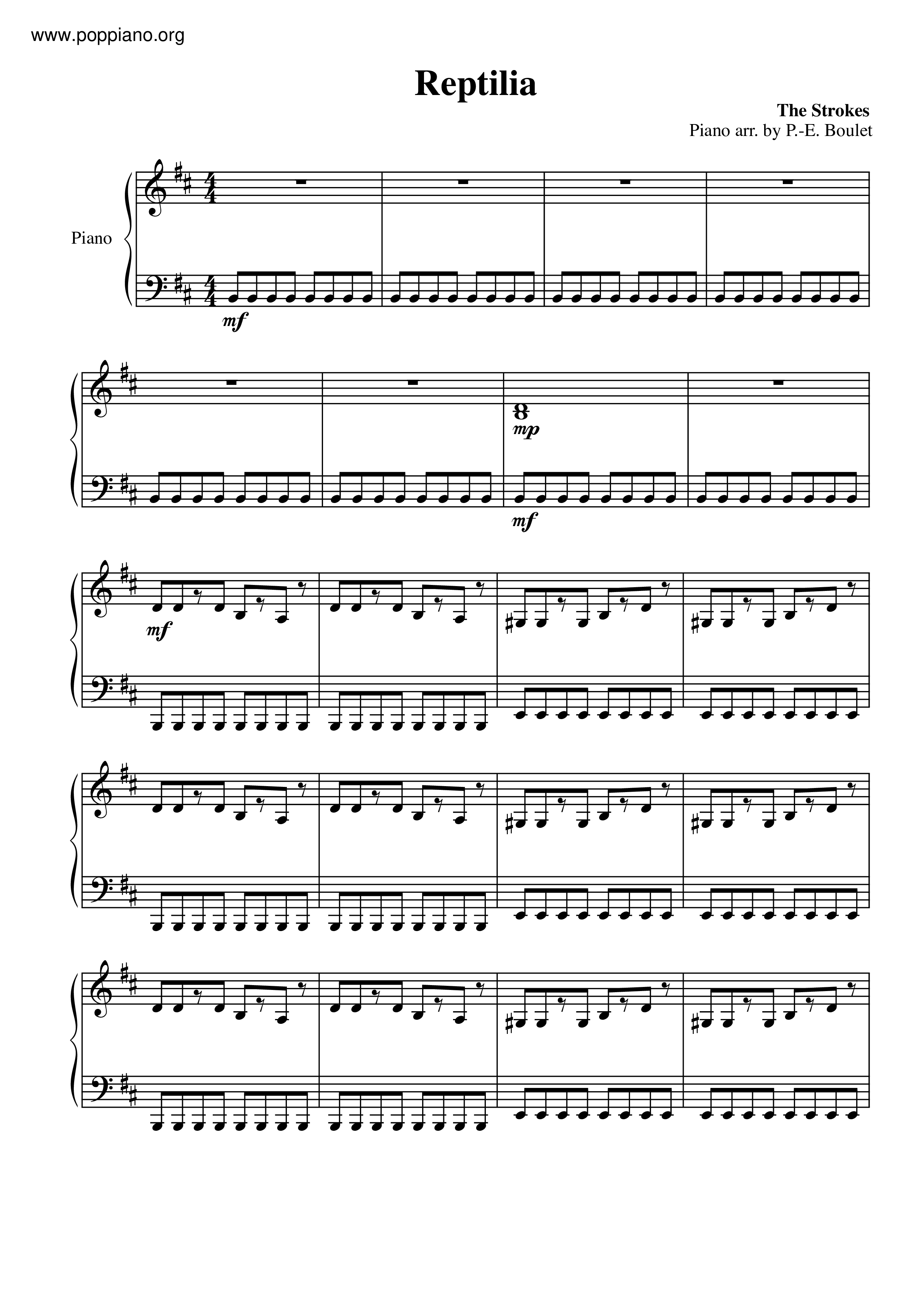 Reptilia Tab by The Strokes (Guitar Pro) - Full Score