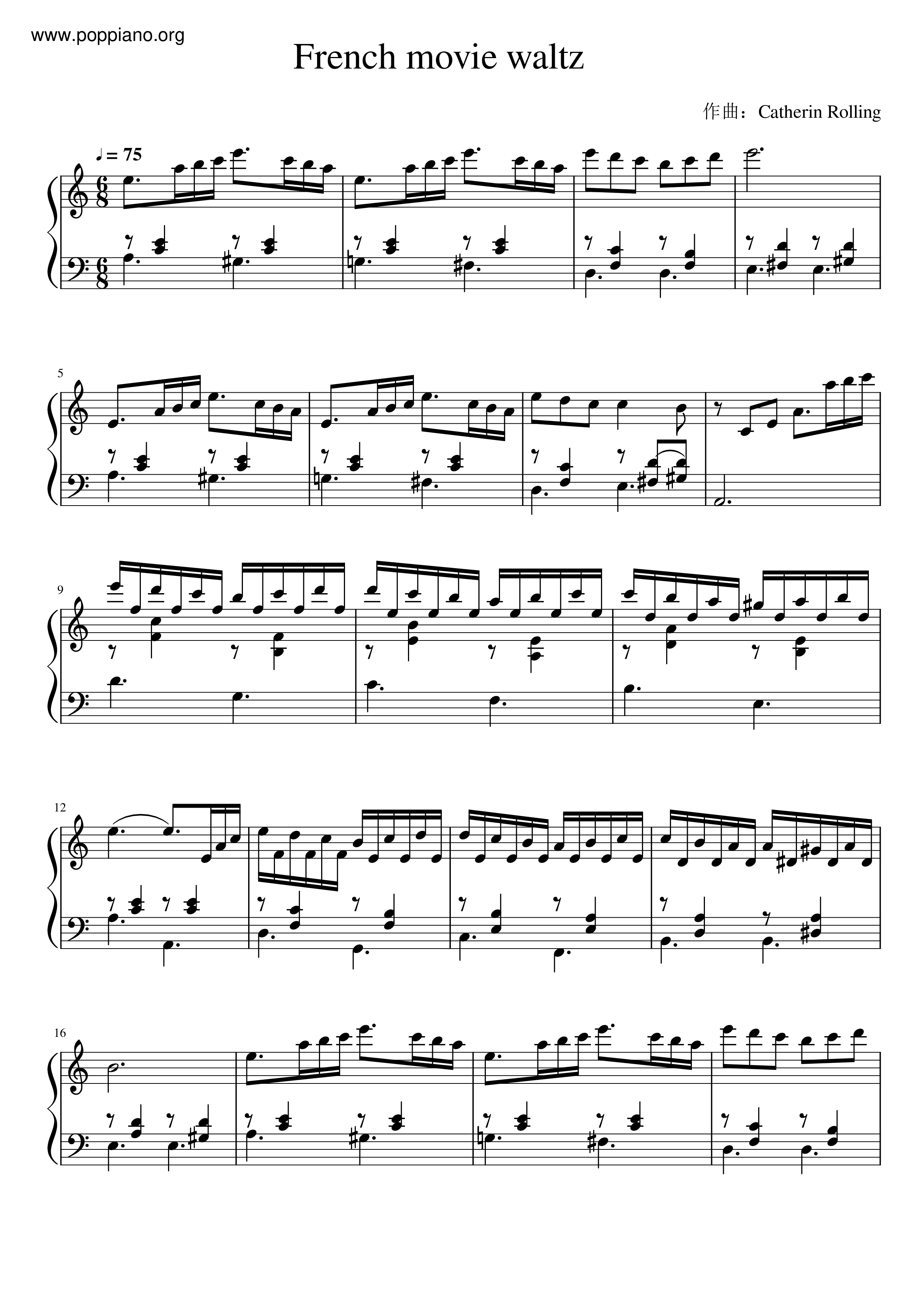 French Movie Waltz Score