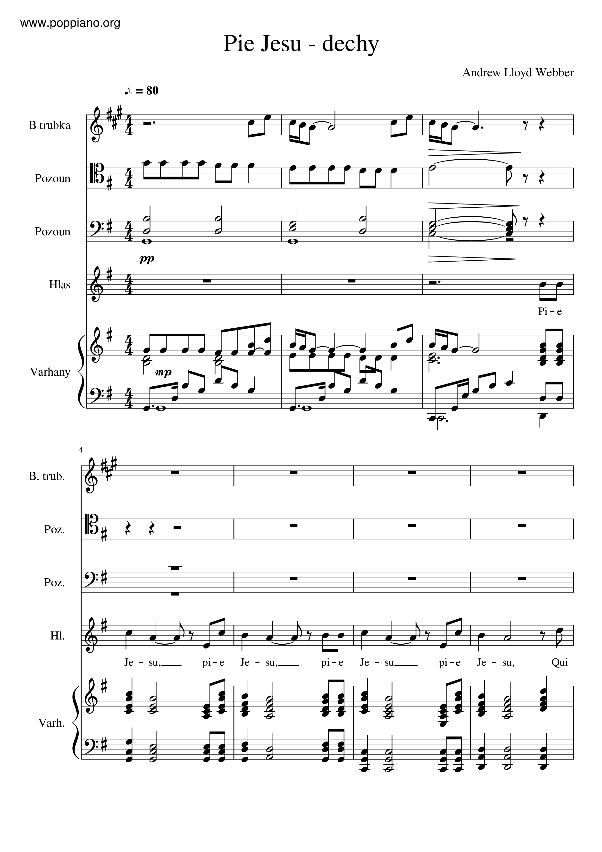 Pie Jesu (Requiem) Score