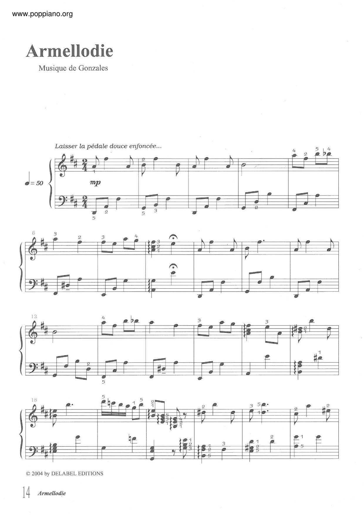 Armellodieピアノ譜