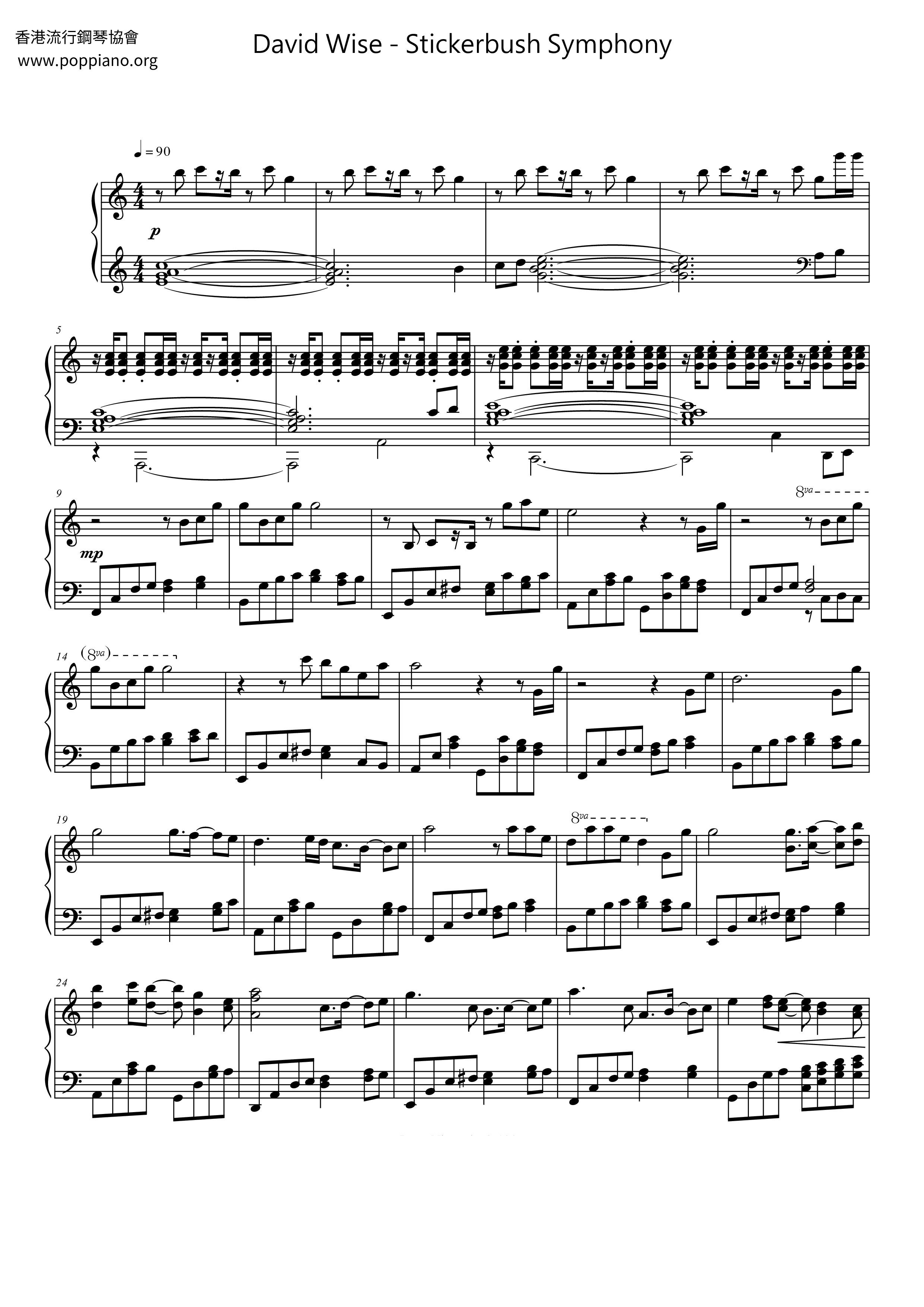 Stickerbush Symphony Score