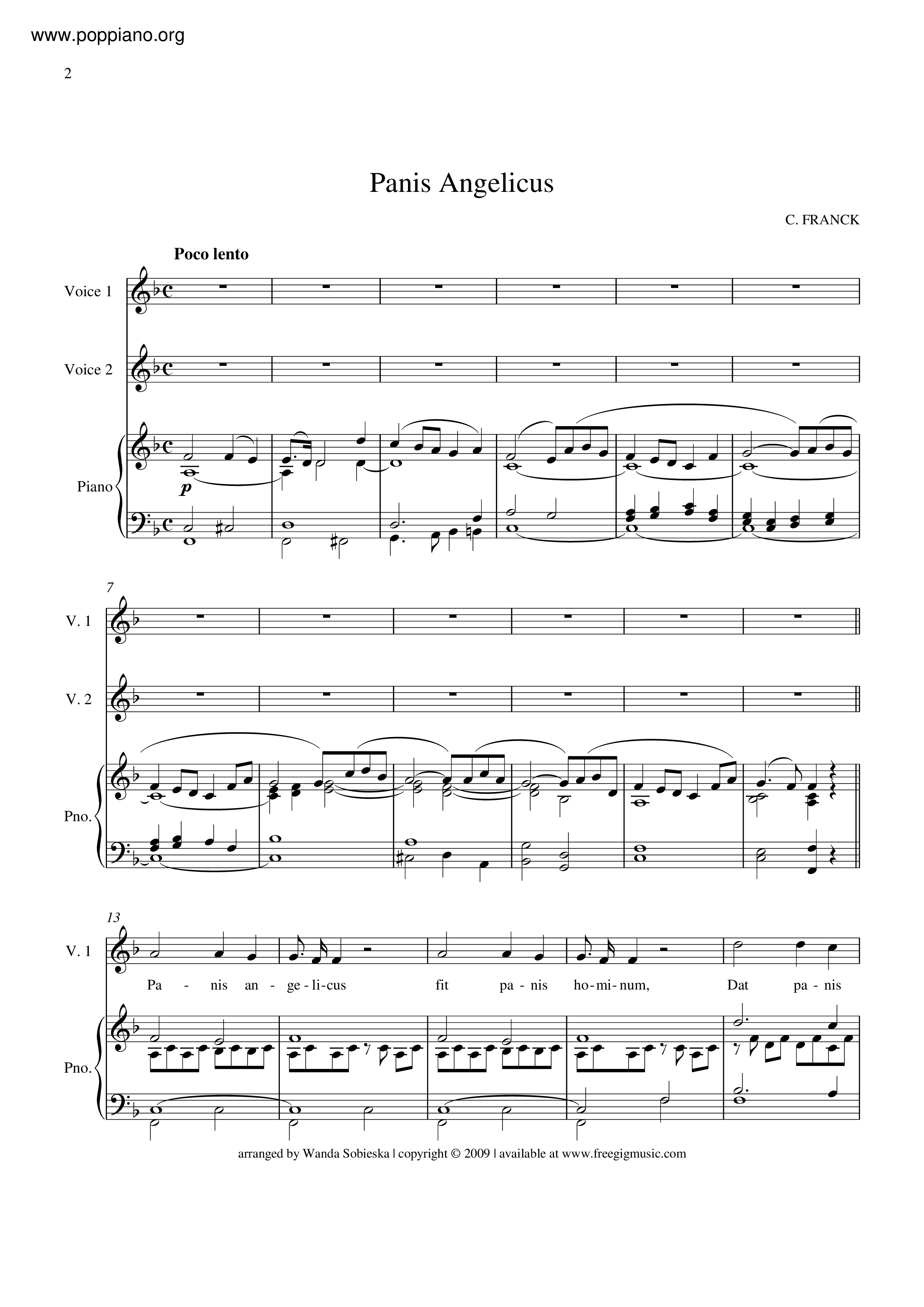 Panis Angelicus Score