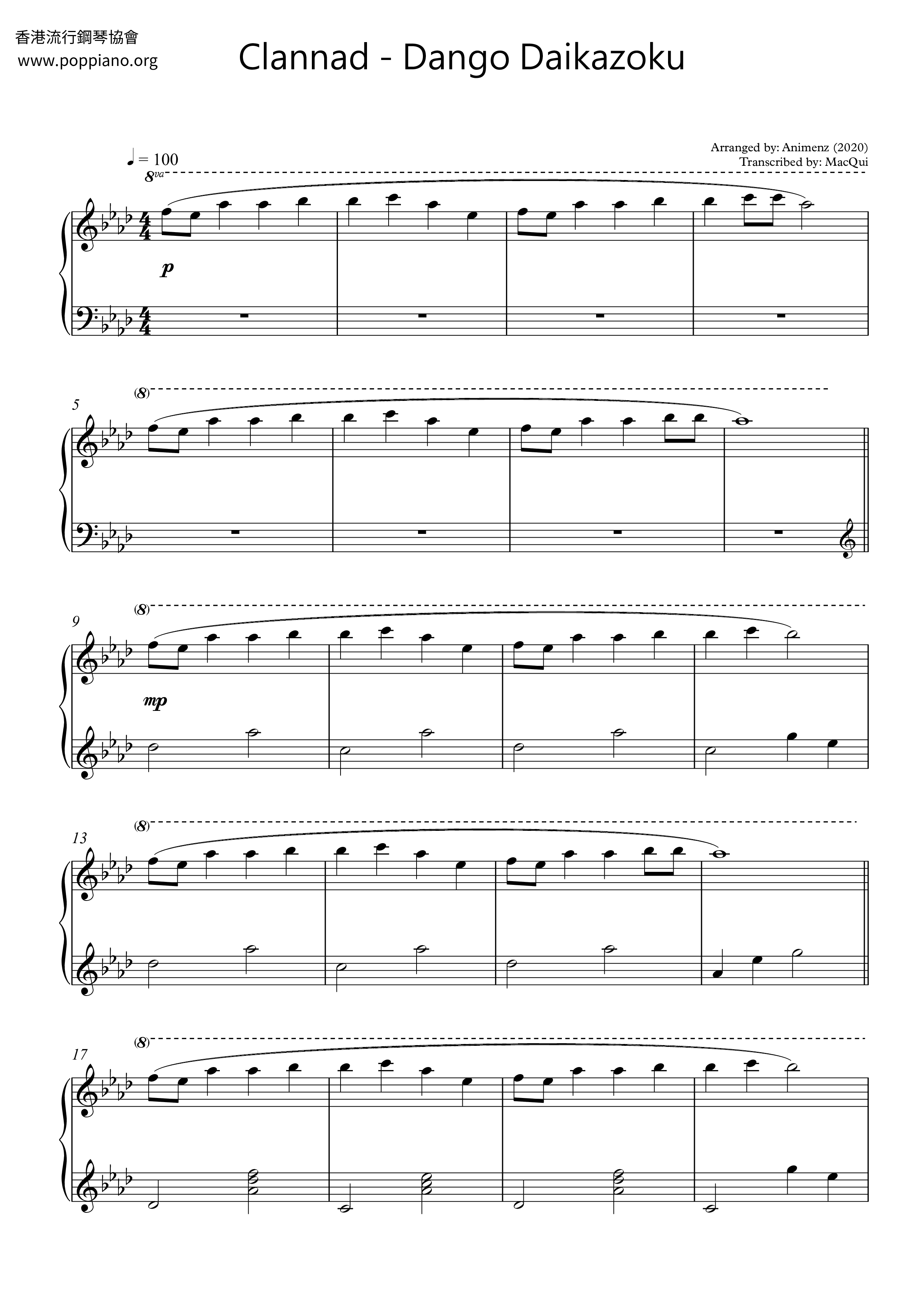 Dango Daikazoku Score
