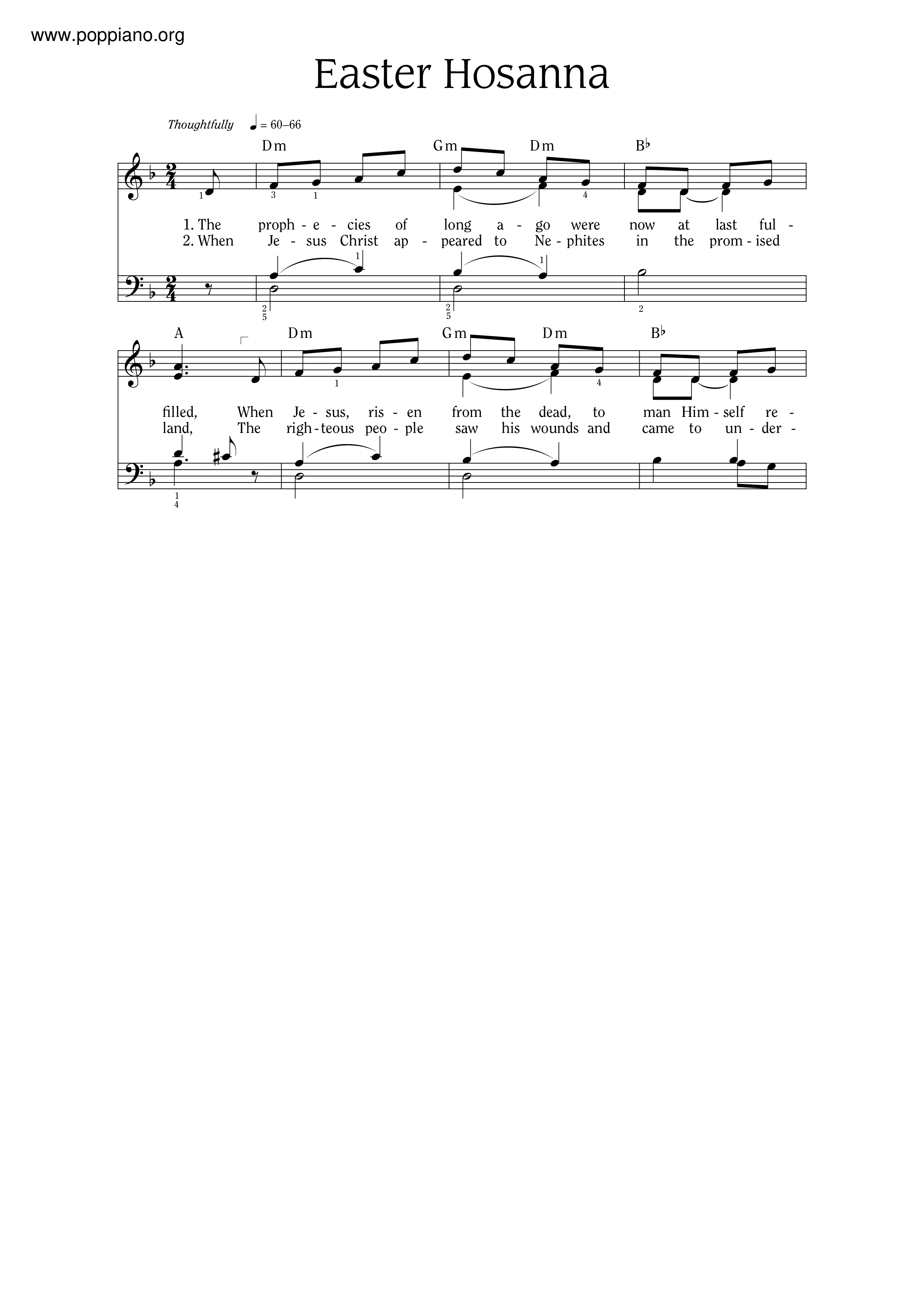 Easter Hosanna Score