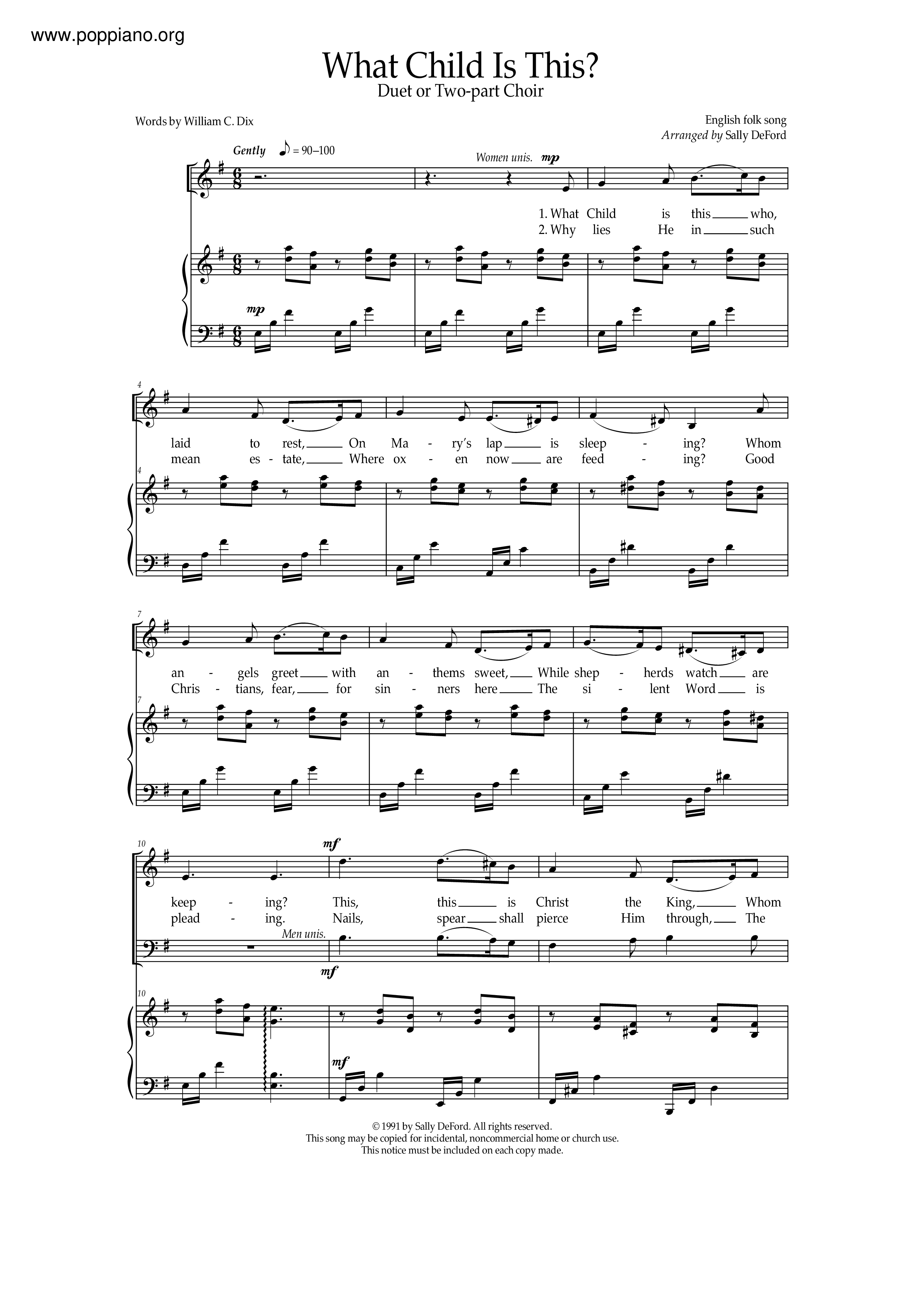 What Child Is This? Score