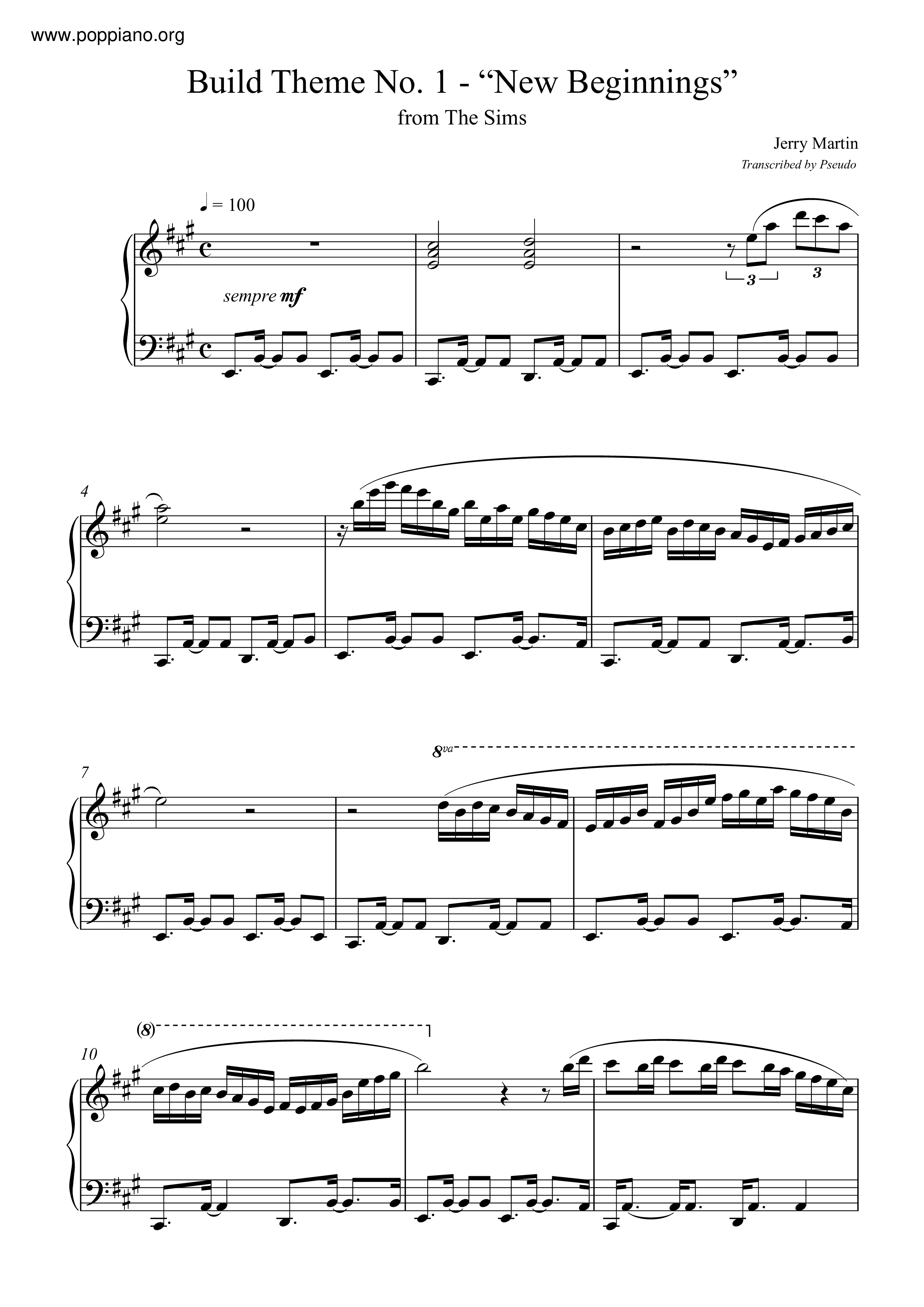 The Sims - Build Theme 1 Score