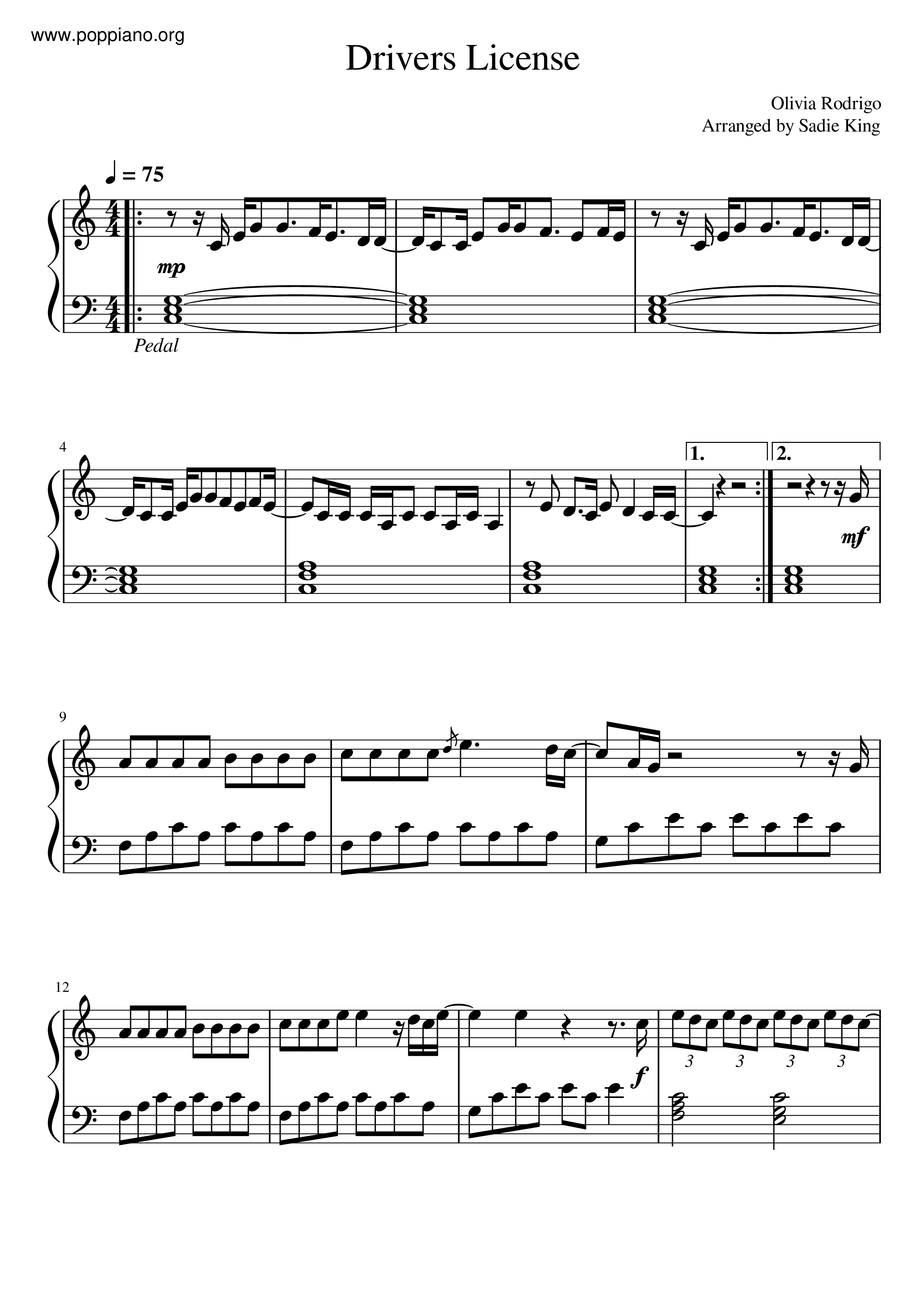 Hiromi Uehara Drivers License Sheet Music Pdf Free Score Download Hiromi Uehara Drivers License Sheet Music Pdf Free Score Download