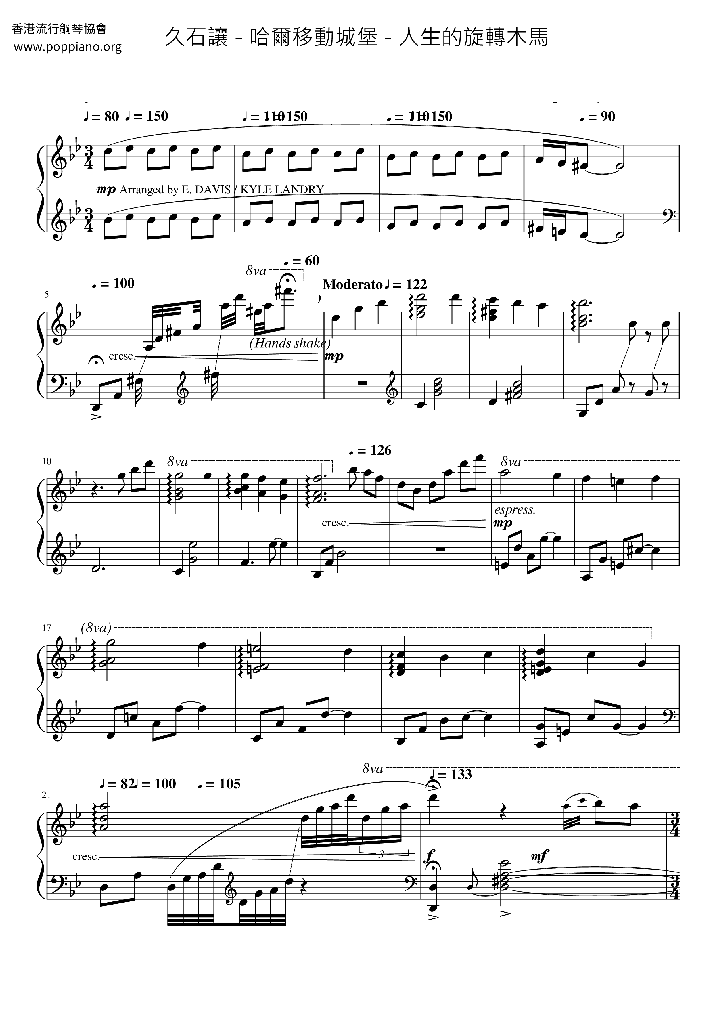 Howl’s Moving Castle-The Carousel Of Life Score