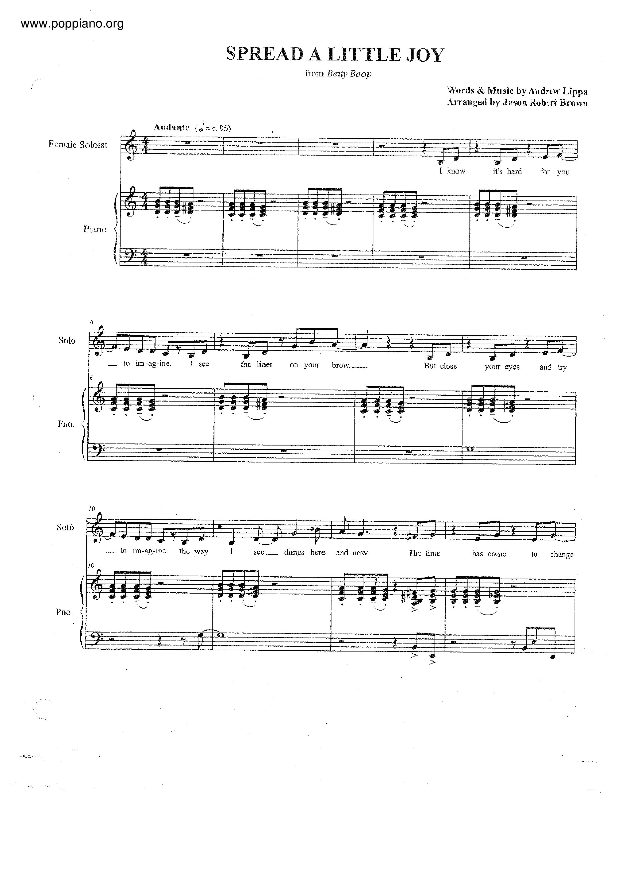 Betty Boop - Spread A Little Joy Score