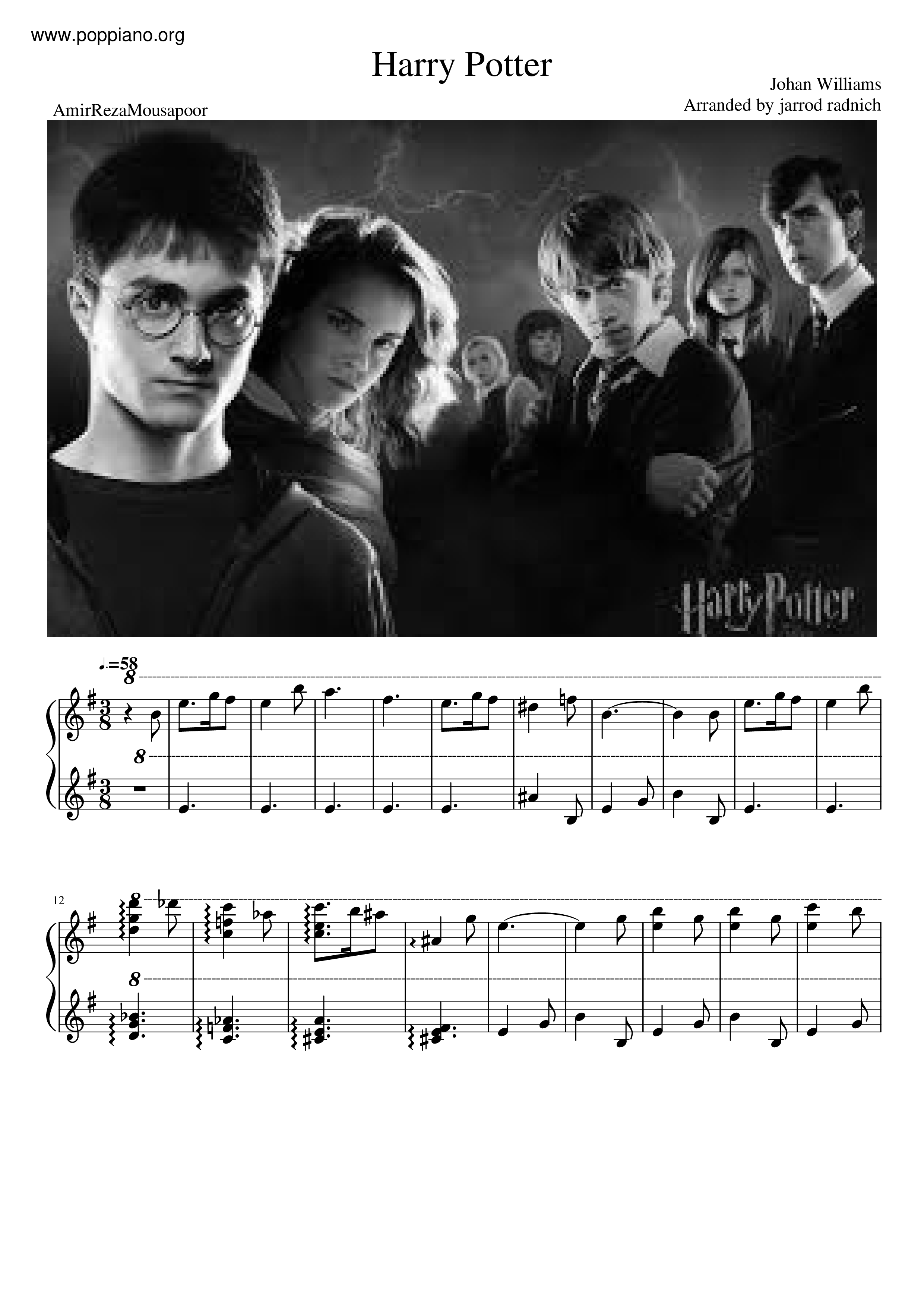 Harry Potterピアノ譜
