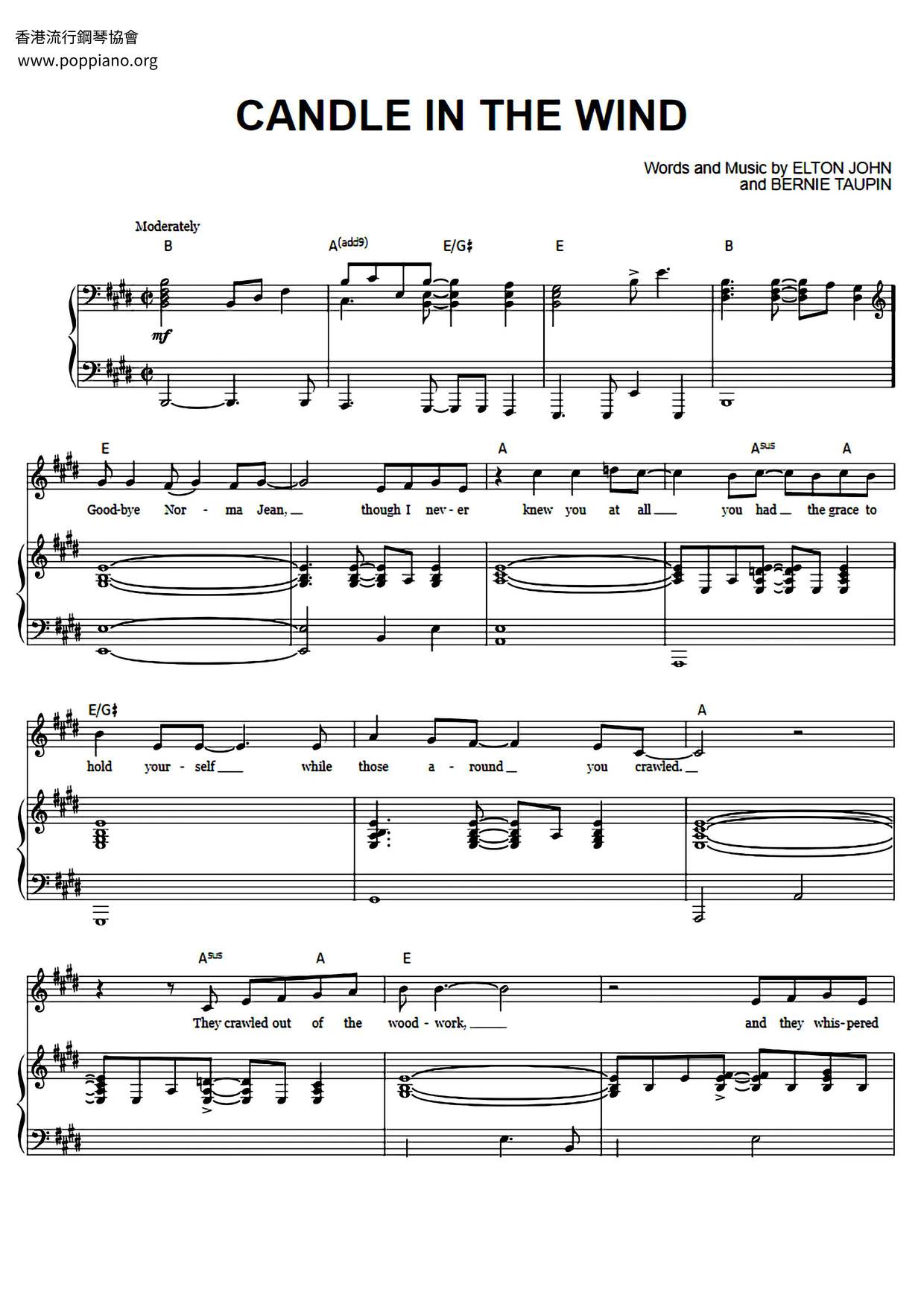 Candle In The Wind Score
