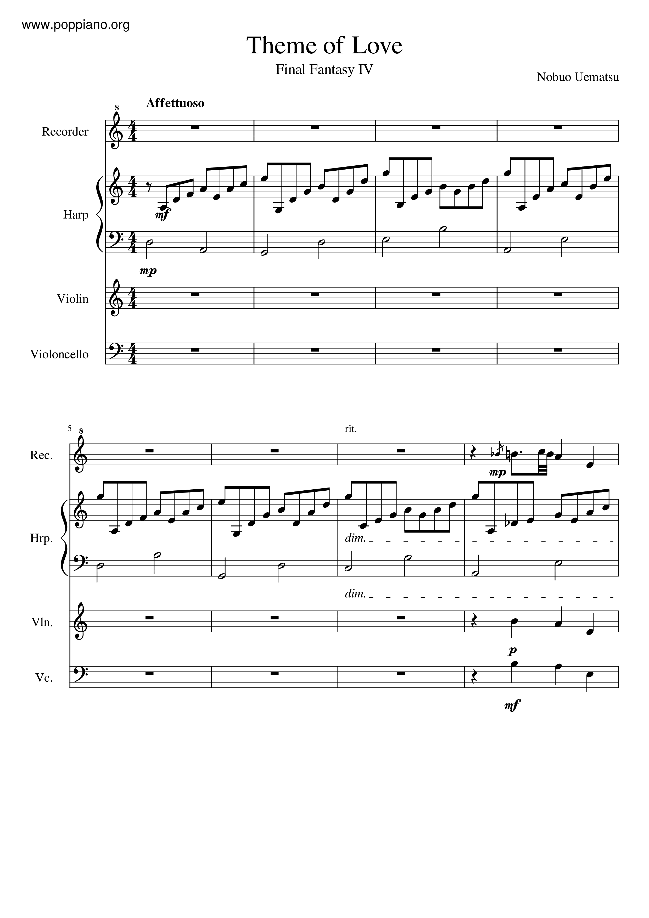 Theme Of Love Score